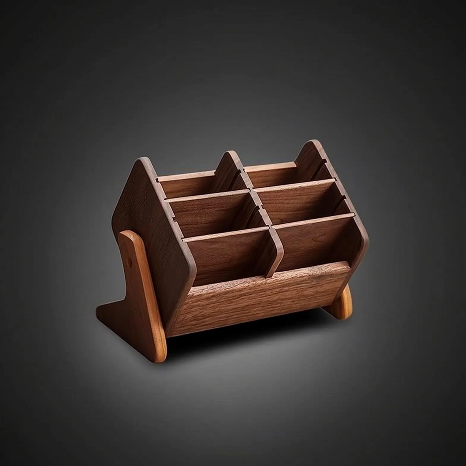 Scatola Porta Trucchi in Legno Salvaspazio Organizzatore da Scrivania Multiuso Portaoggetti per Toeletta, Bagno