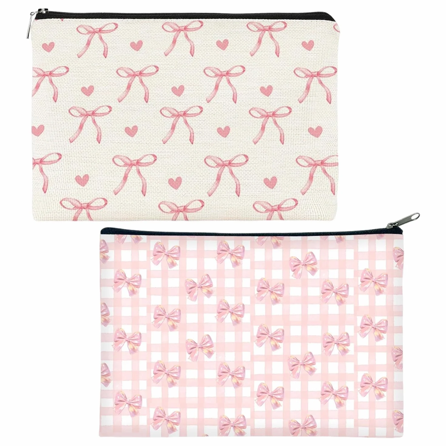 Sacchetto Cosmetico 2 Pezzi, Sacchetto Di Immagazzinaggio Di Stile Del College Di Modo, Astuccio Per Studenti Di Grande Capacità, Borsa Da Toilette Portatile Da Viaggio.