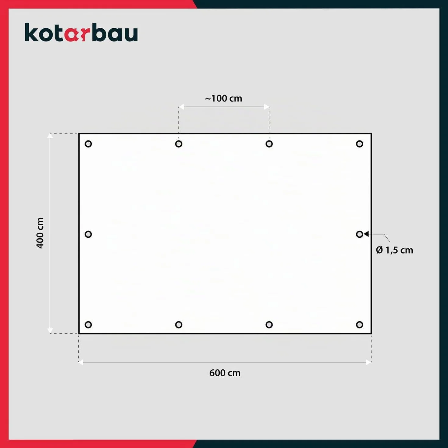 KOTARBAU Telo Impermeabile Esterno Polietilene 4 x 6 m Blu 75 g/m² Copertura Piscina Telone Giardino
