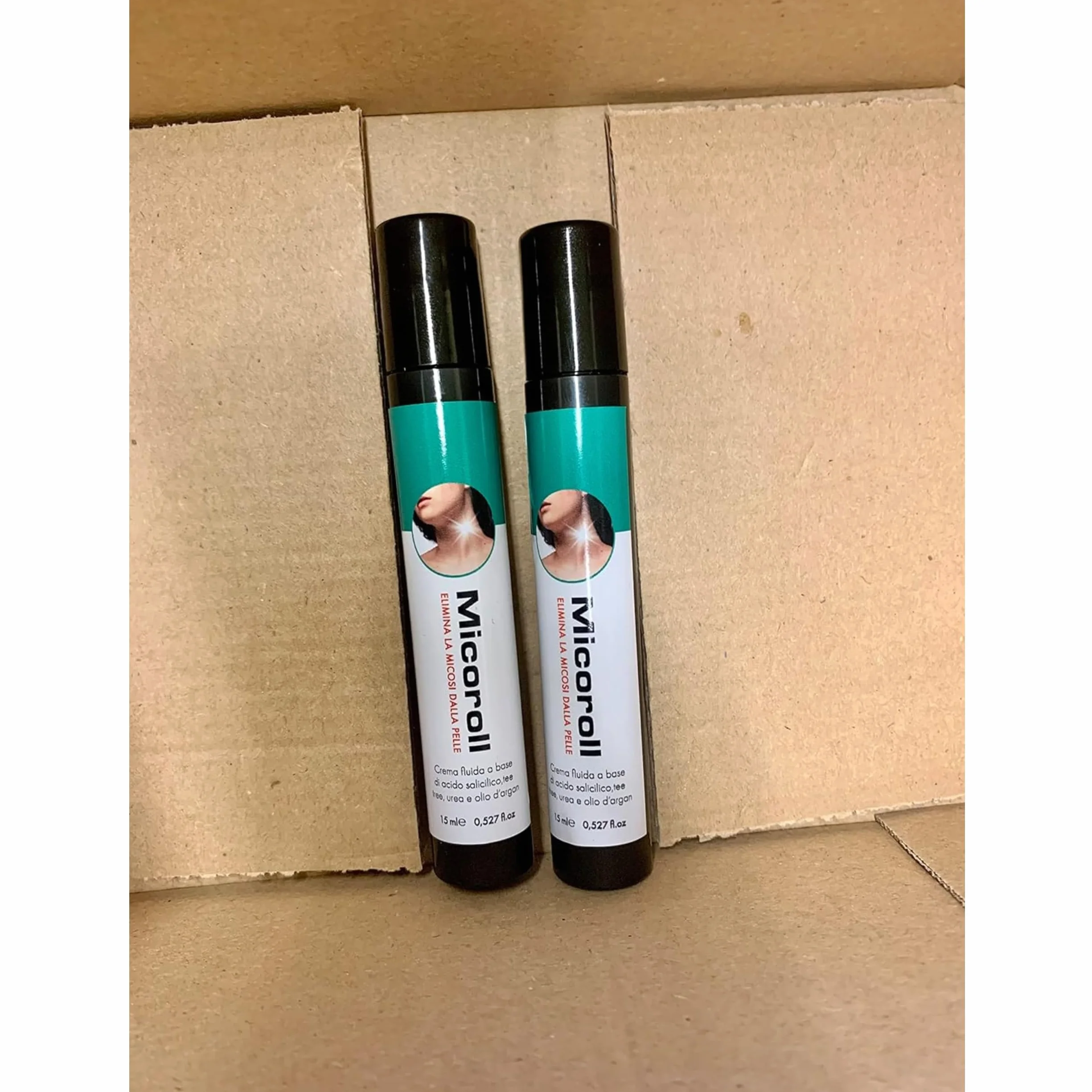 ALOHALABS Micoroll Rool On Micosi Unghie Piede Forte Trattamento Micosi Unghie 30ml Flacone Acido Salicilico 2pz 30ml