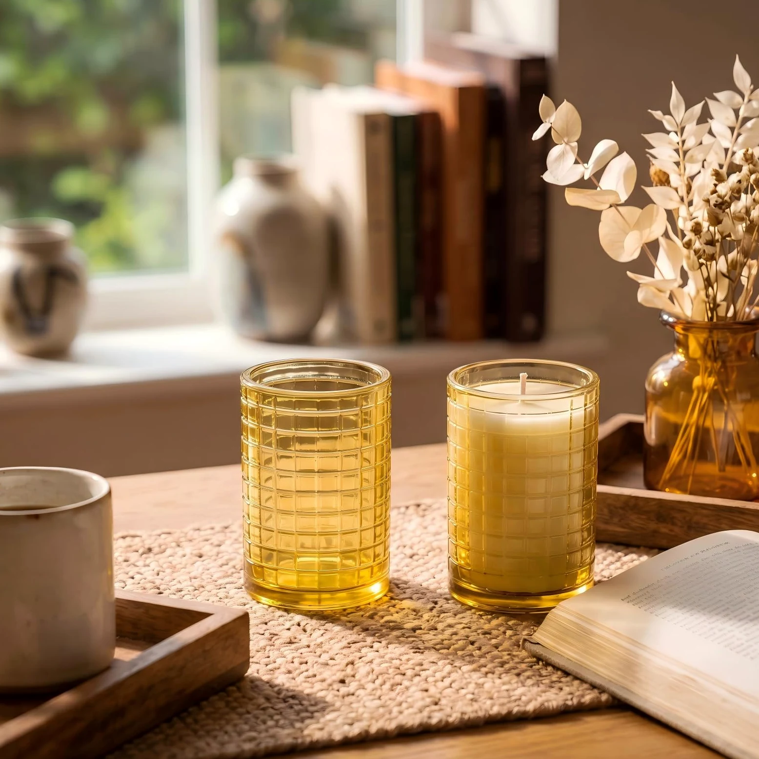 Organizer per pennelli da trucco, contenitore portaoggetti in vetro con motivo a griglia, multifunzionale, per spazzolino da denti, penne, matite, decorazione per la casa, centrotavola, matrimoni