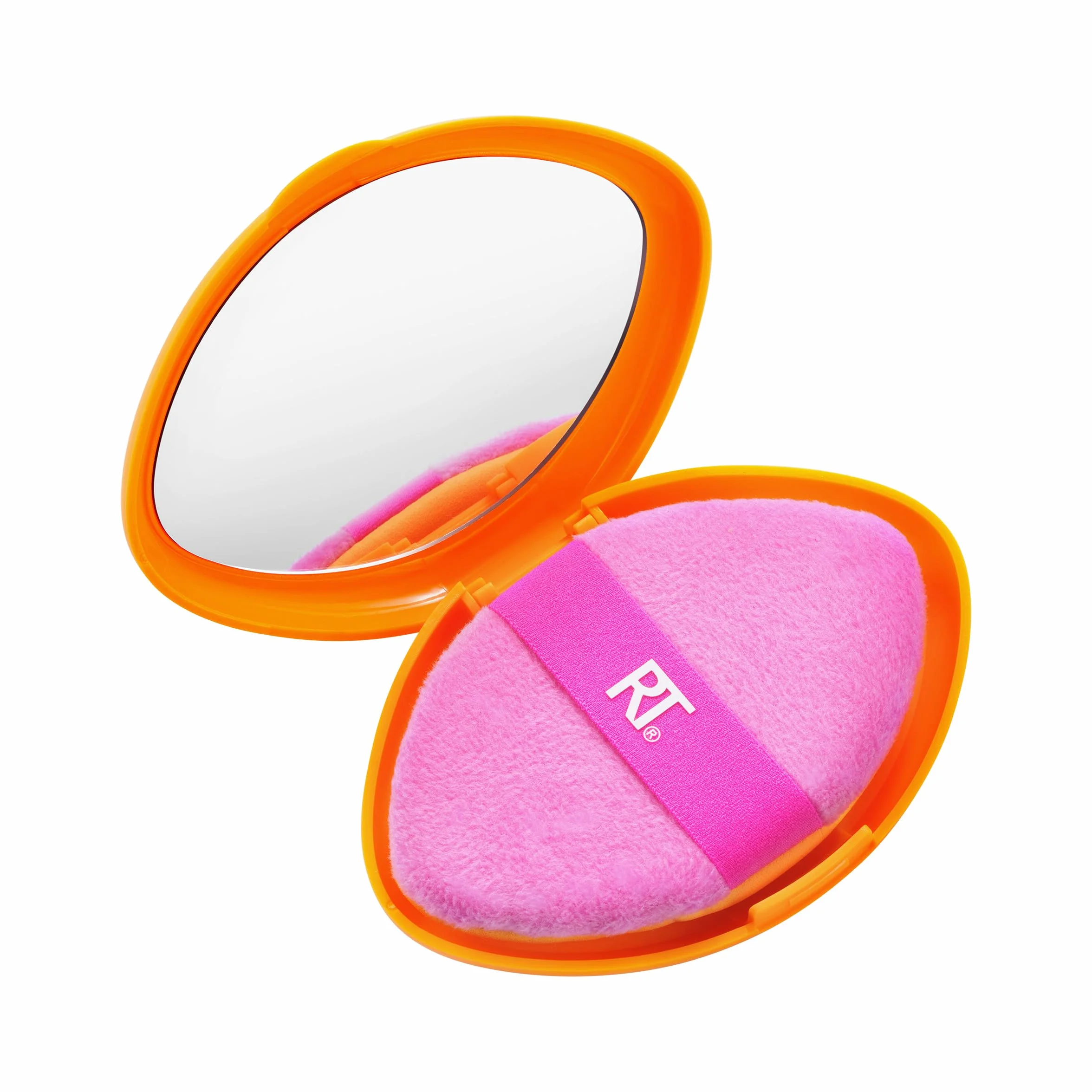 Real Techniques Miracle Puff+custodia da viaggio 2-in-1, per miscelare il trucco su entrambi i lati, fascia elastica, 2 pezzi