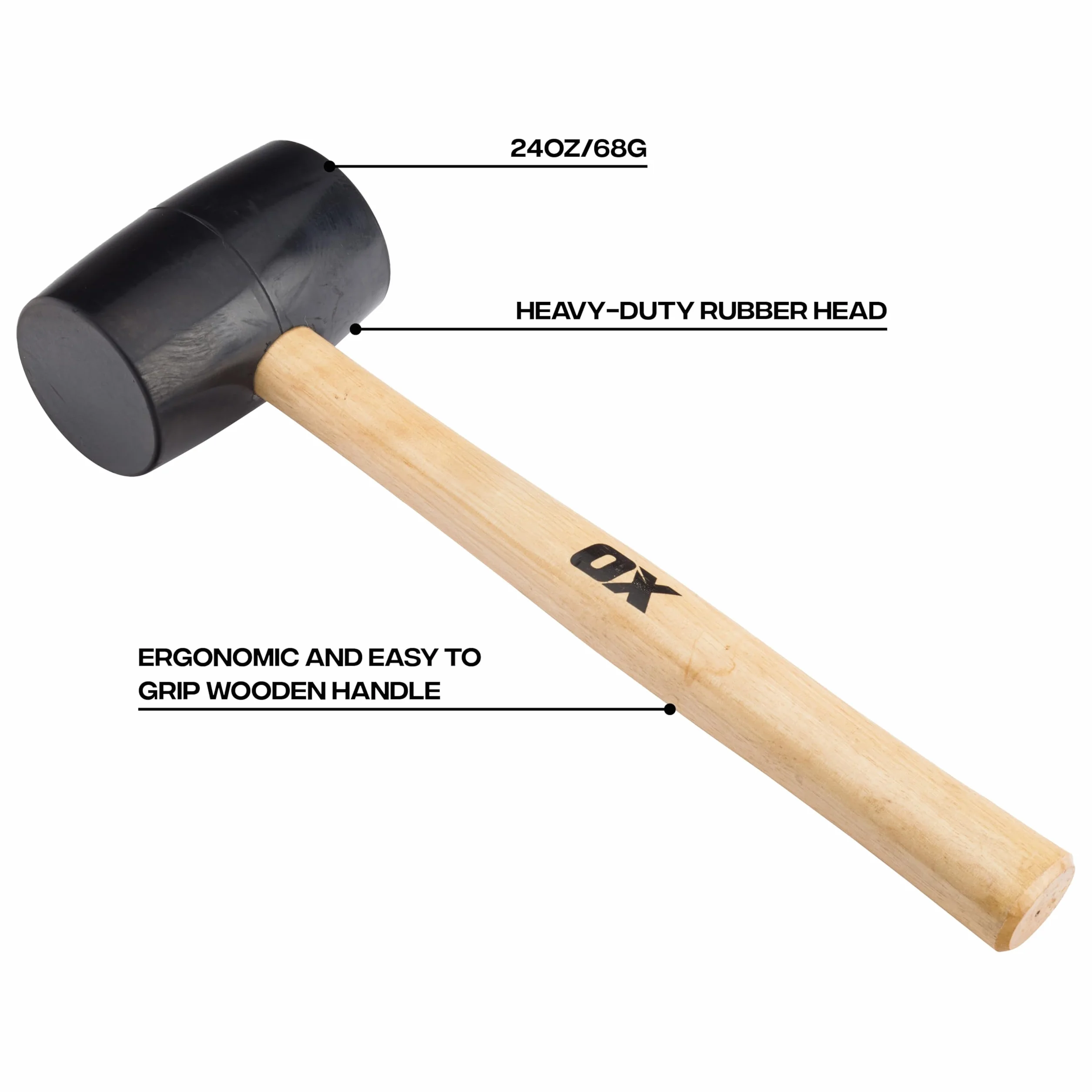 OX Commercio Nero Martello di Gomma 680g