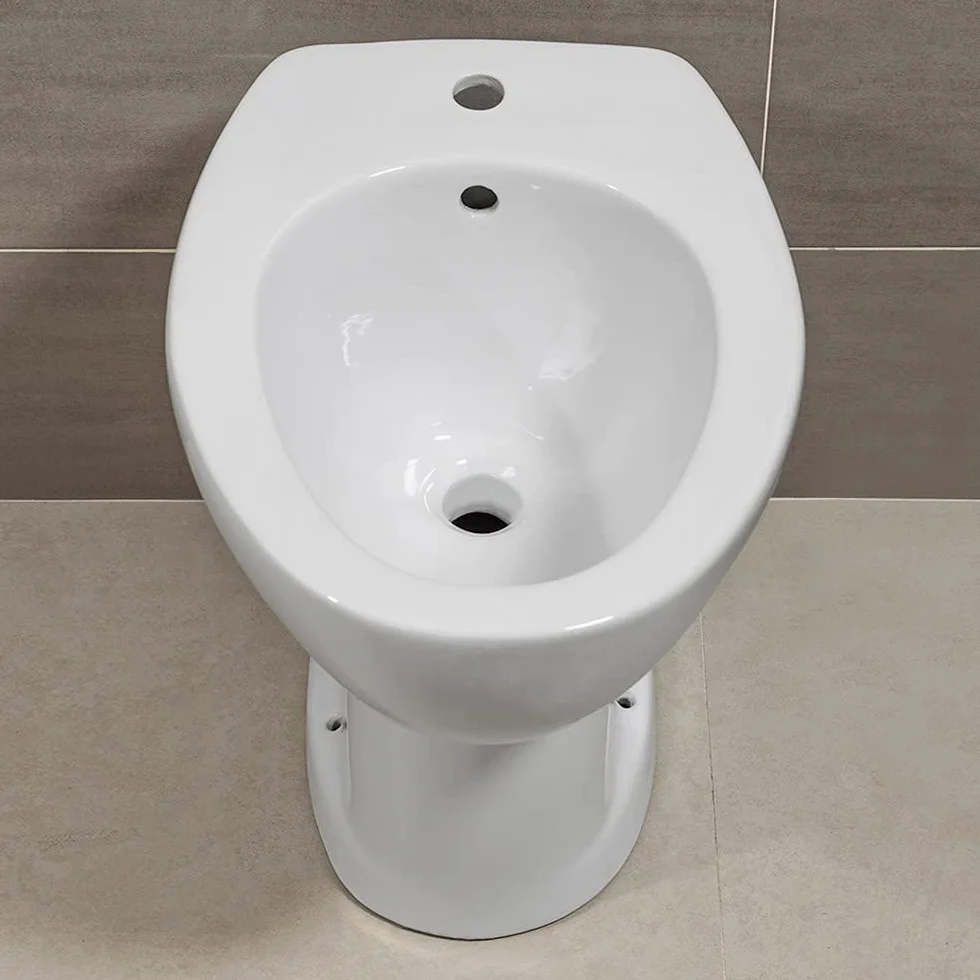 Inbagno Sanitari Bagno per Anziani H. 48 cm Ceramica Bianca Lucida Sedile copriwc Slim