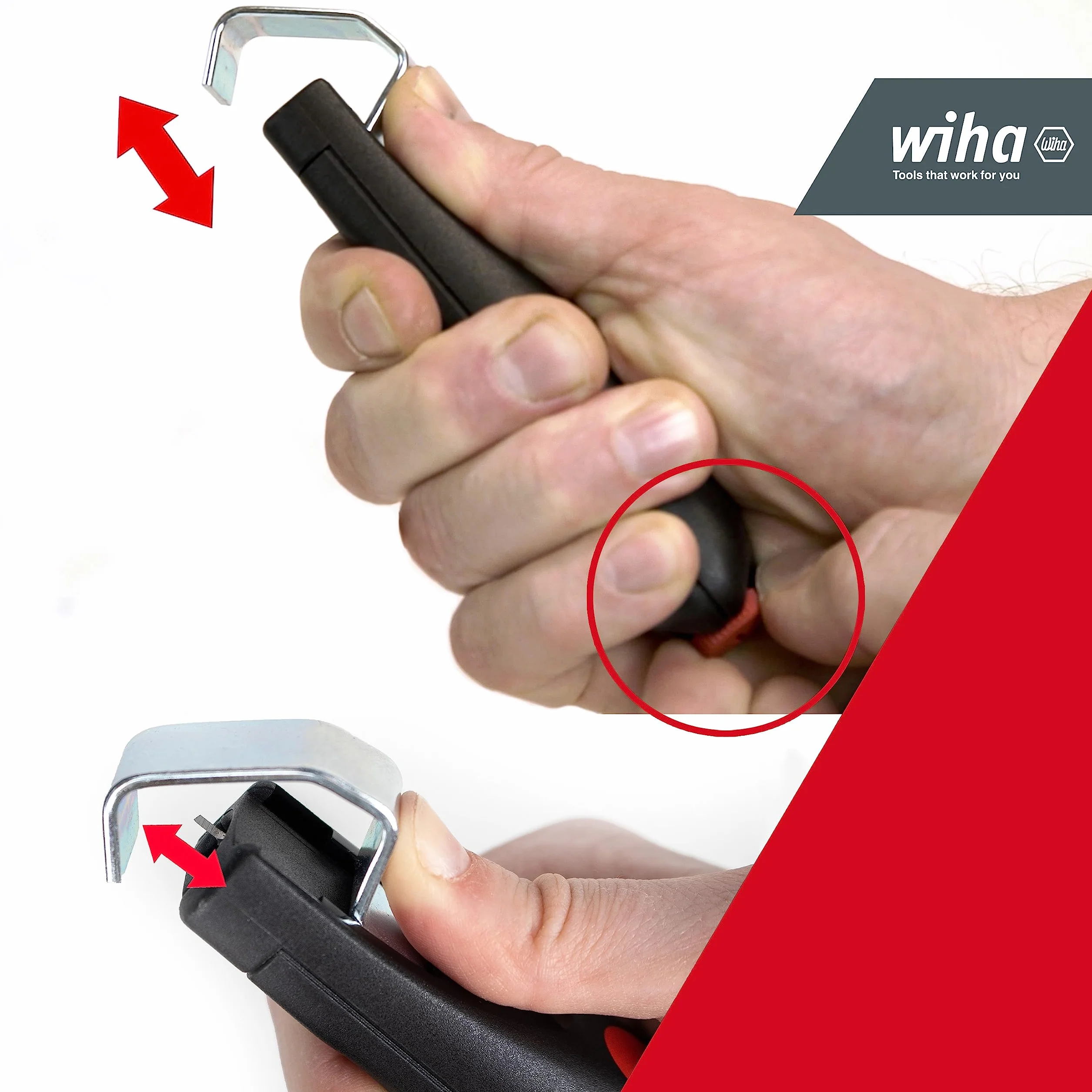 Wiha Herramienta pelacable con cuchilla de arrastre autogirable 130 mm