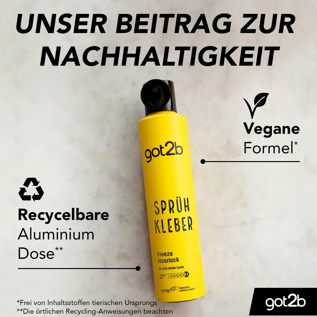 Got2B Vernice spray per capelli, tenuta 6 (300 ml), 72 h, spray per capelli ultra forti, senza attaccarsi o asciugarsi, fissa fino al prossimo lavaggio dei capelli, 6 x 300 ml