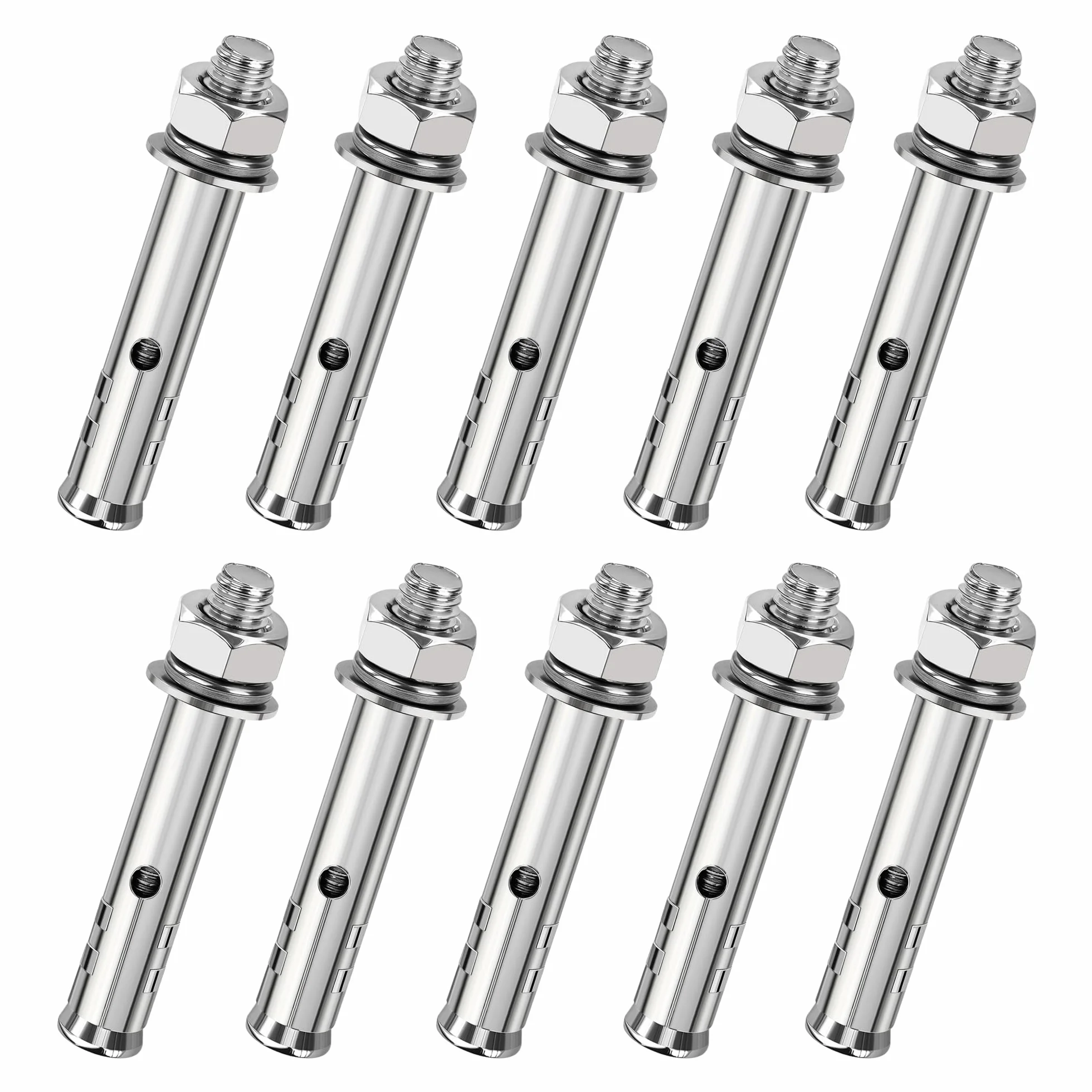 Bulloni Di Espansione Viti in Acciaio Inox Ancoraggio Esagonali 6*60mm M 10 Pezzi