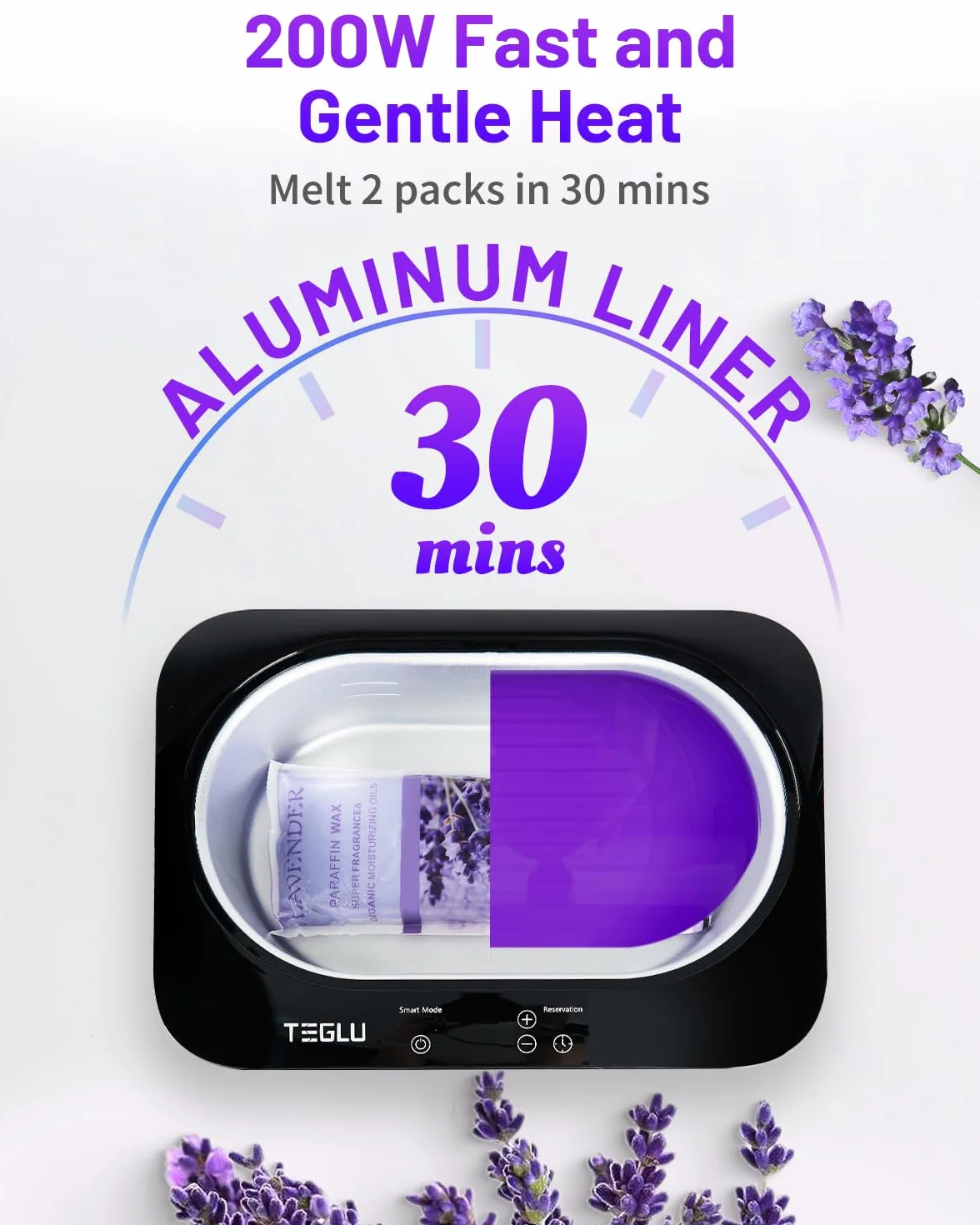 Bagno di Paraffina per Mani e Piedi 4L, Kit Scalda Paraffina Professionale con 3x 450g Paraffina per la Spa a Casa, Macchina Nera