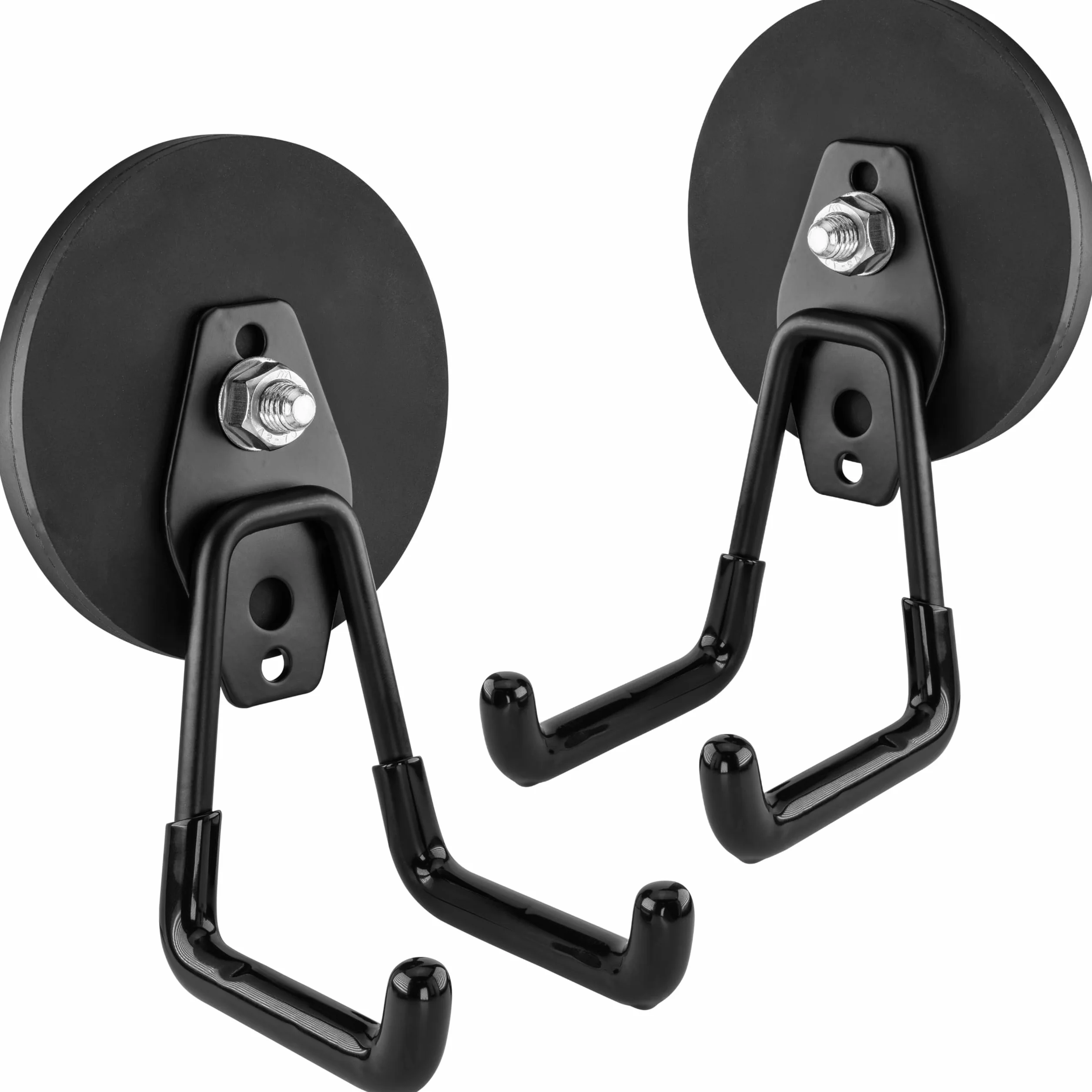 POPPSTAR Ganci magnetici per garage Ø 88 mm 42 kg 80 mm nero