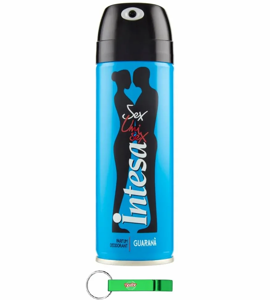24 Deodorante Intesa Sex Unisex Guaranà – Deodorante Spray 125 ml + portachiavi Beni Culinari