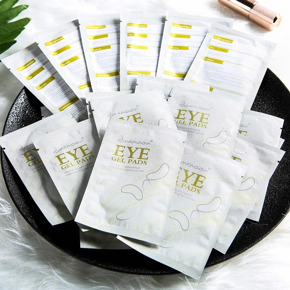 Lunamoon Cerotti Gel per Estensioni Ciglia 100 Paio Eye Pads Occhio Patch Extension Ciglia Pads Occhi da Ciglia Finte Eye Gel Patches for Eyelash Extension