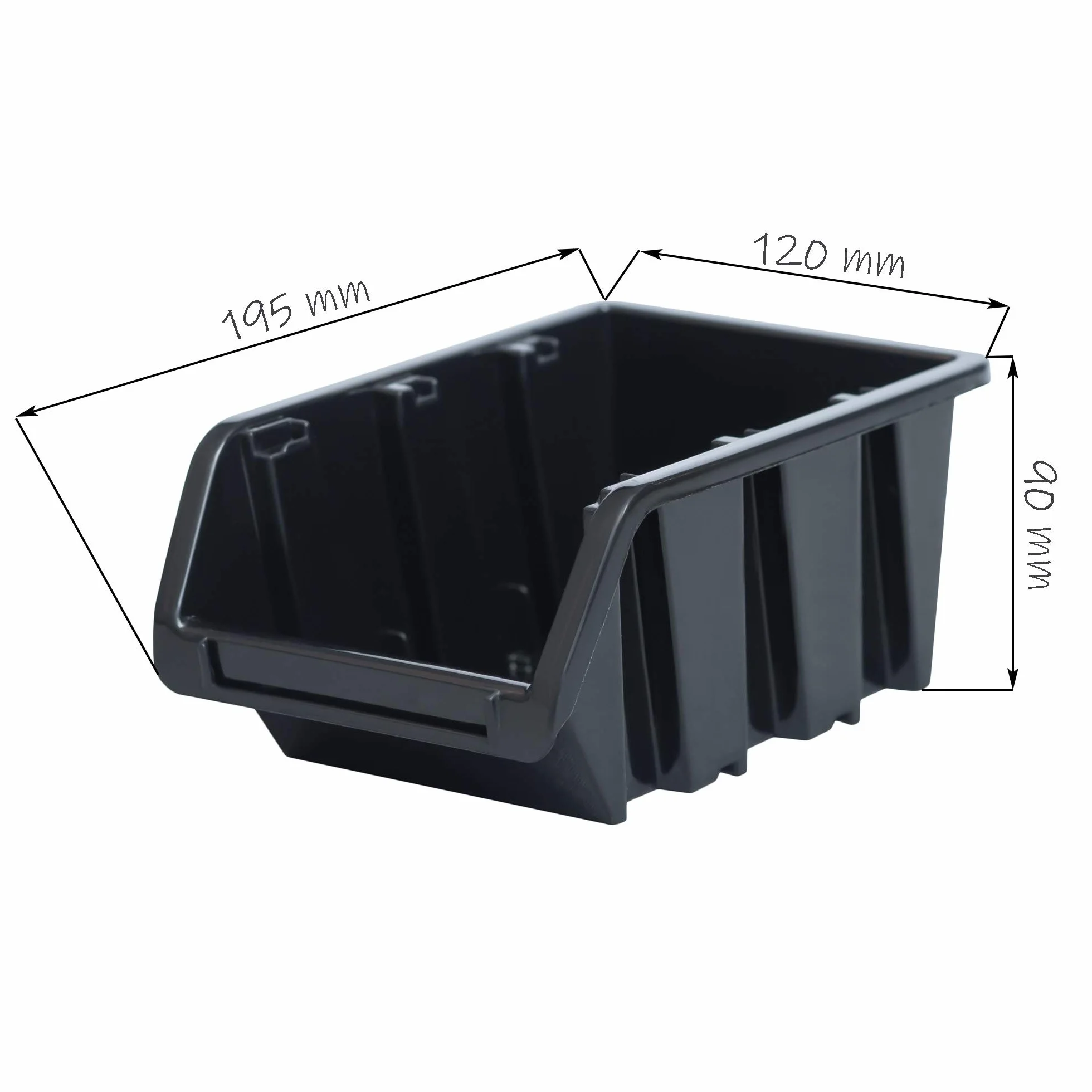 Set 6 pannelli per officina garage Inbox misura 3 nero