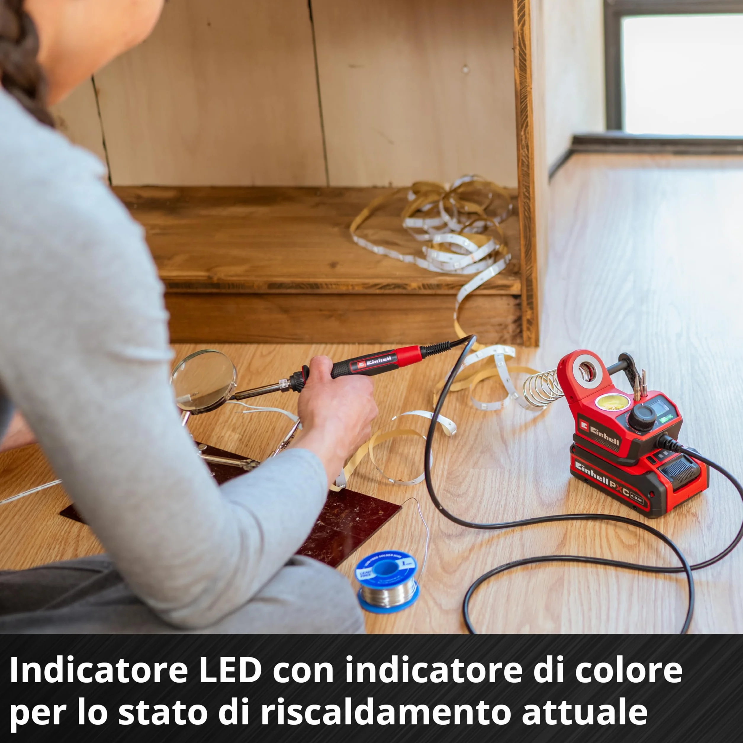 Einhell TE-SI 18/480 Li E Saldatore a batteria 18 V 200-480 °C LCD Power X-Change