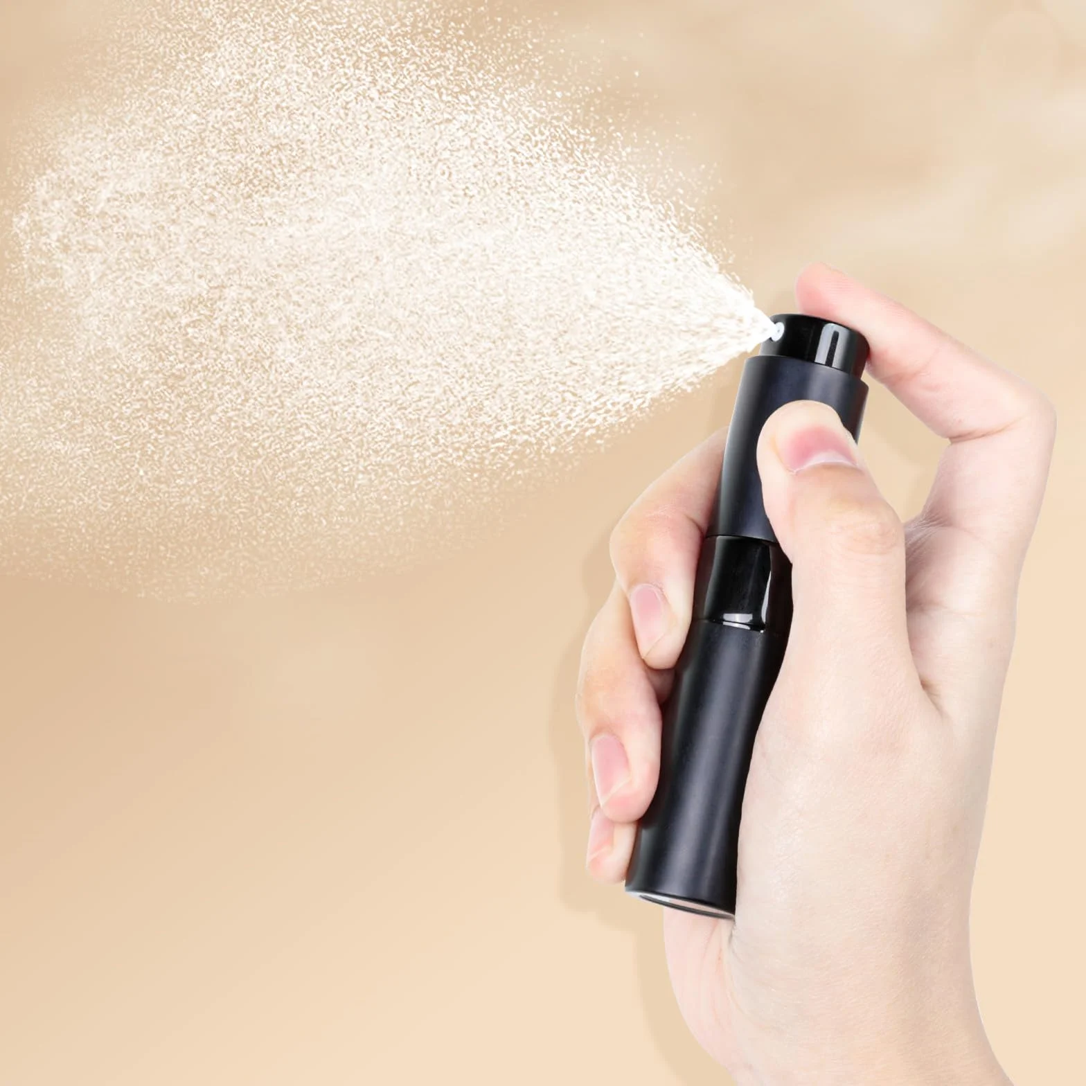AiQInu porta profumo da viaggio, 3 pezzi 8ml Mini bottiglie spray portaprofumo da viaggio ricaricabile con dispenser per i viaggi e le uscite (rosa + argento + nero)