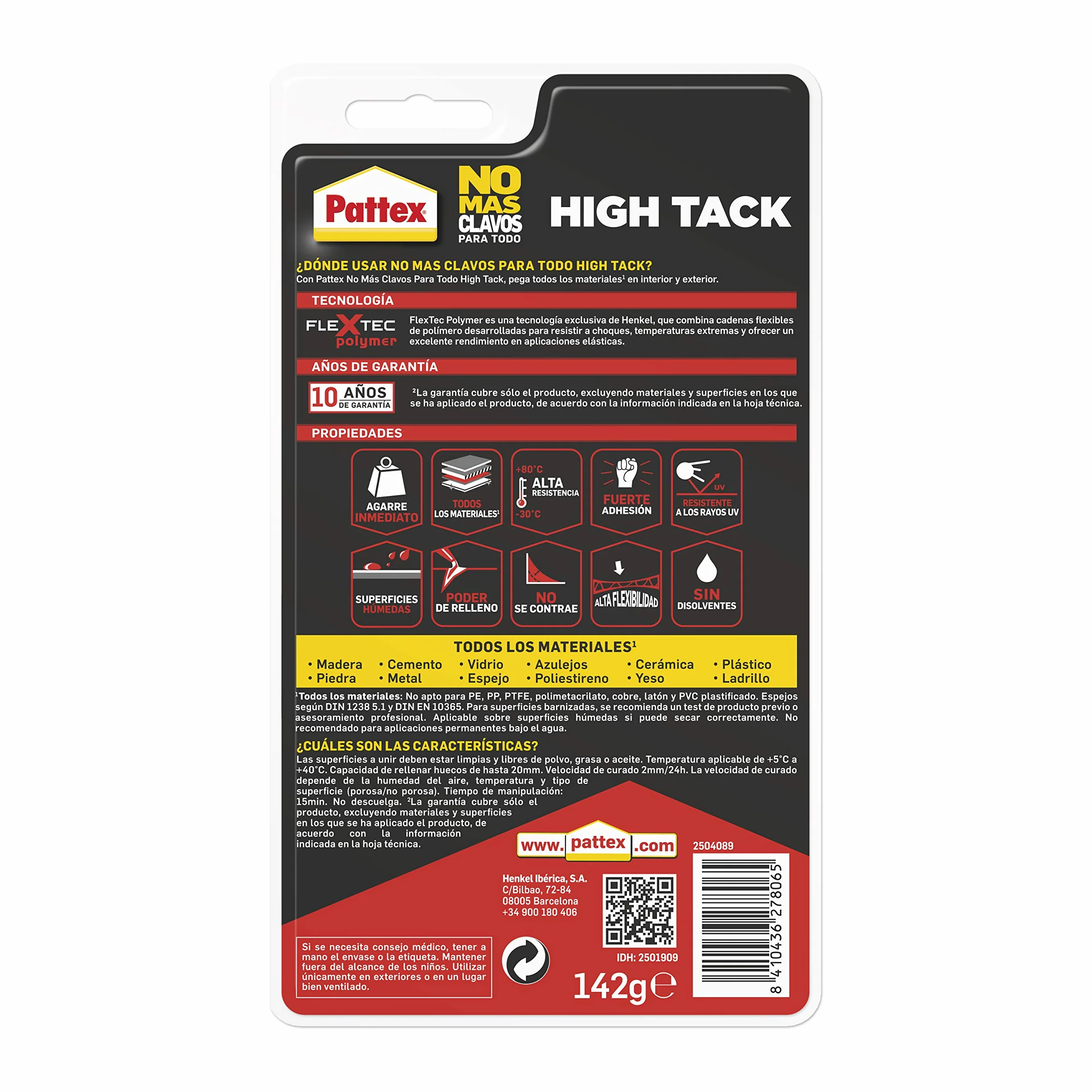 Pattex 1 ParaTodo High Tack Blister 142gr