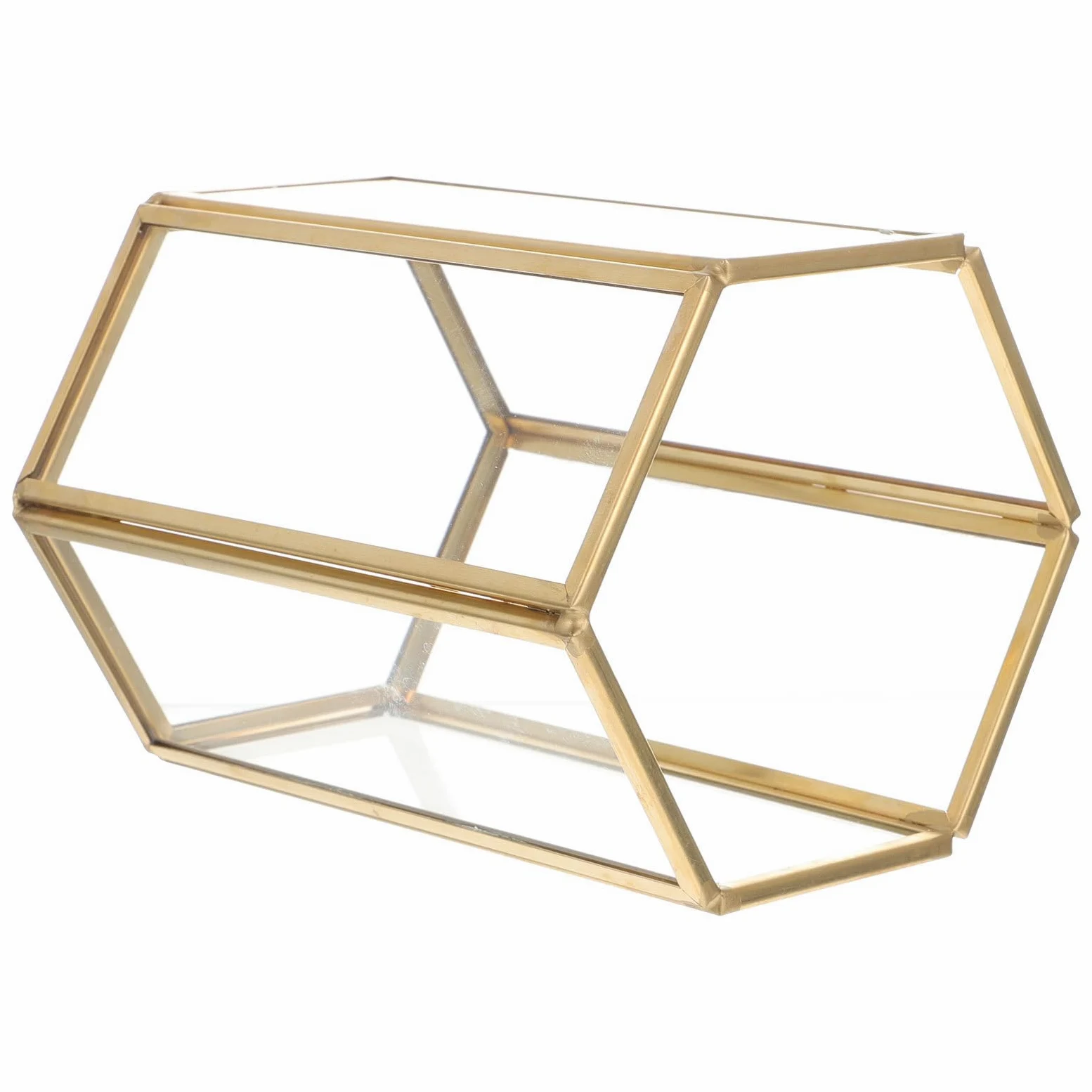 Generic Porta Pennelli Trucco in Vetro Trasparente Perle Bianche Contenitore Organizer da Banco senza Coperchio Porta Scopino per Organizzare e Risparmiare Spazio Sul Piano di Lavoro