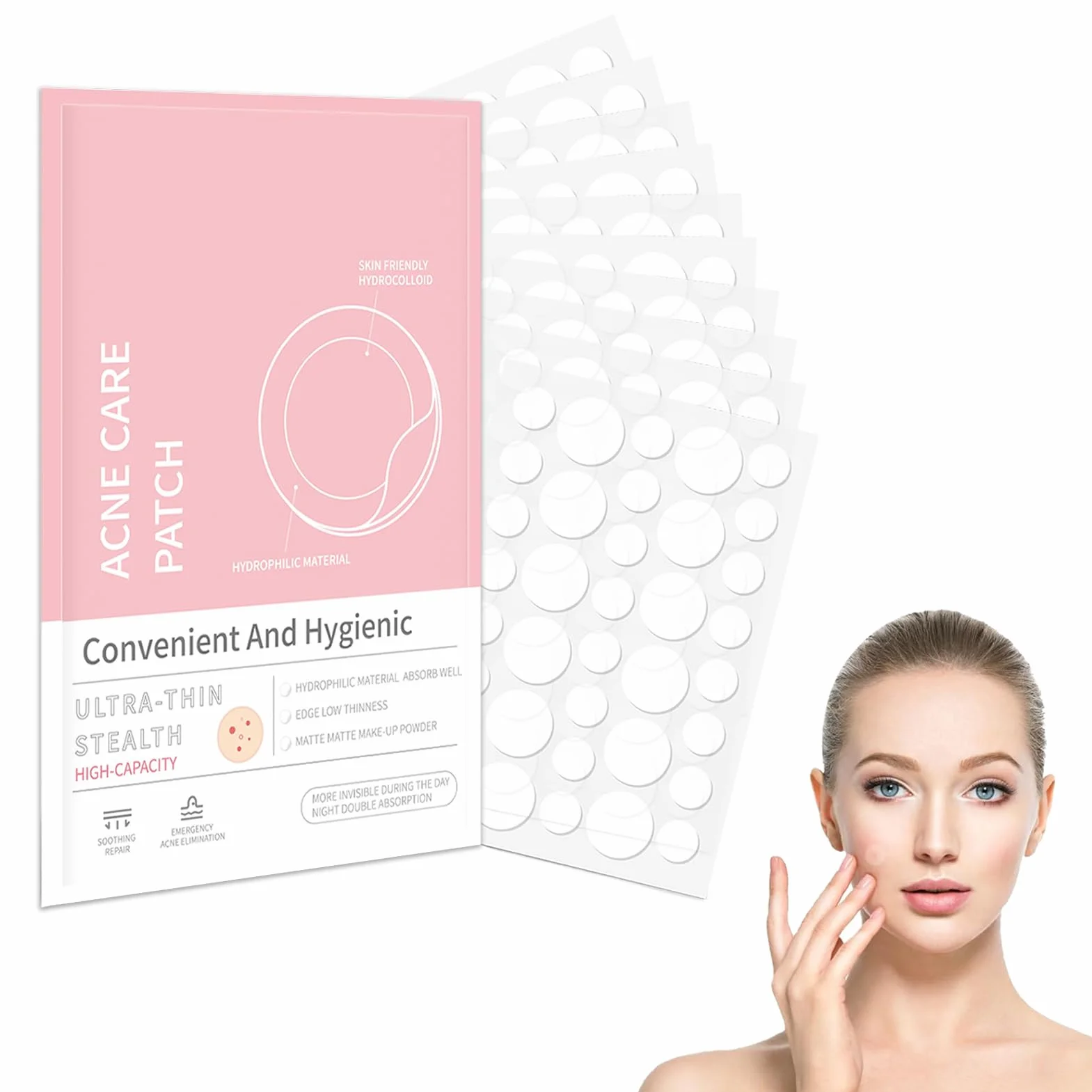 360 Pezzi Cerotti Brufoli Viso, Pimple Patch Brufoli Invisibili per Acne, Idrogel Impermeabili Traspiranti, Cerotto Brufoli, Riduce Cicatrici e Rossori, Trattamento Anti Acne per Tutti i Tipi di Pelle
