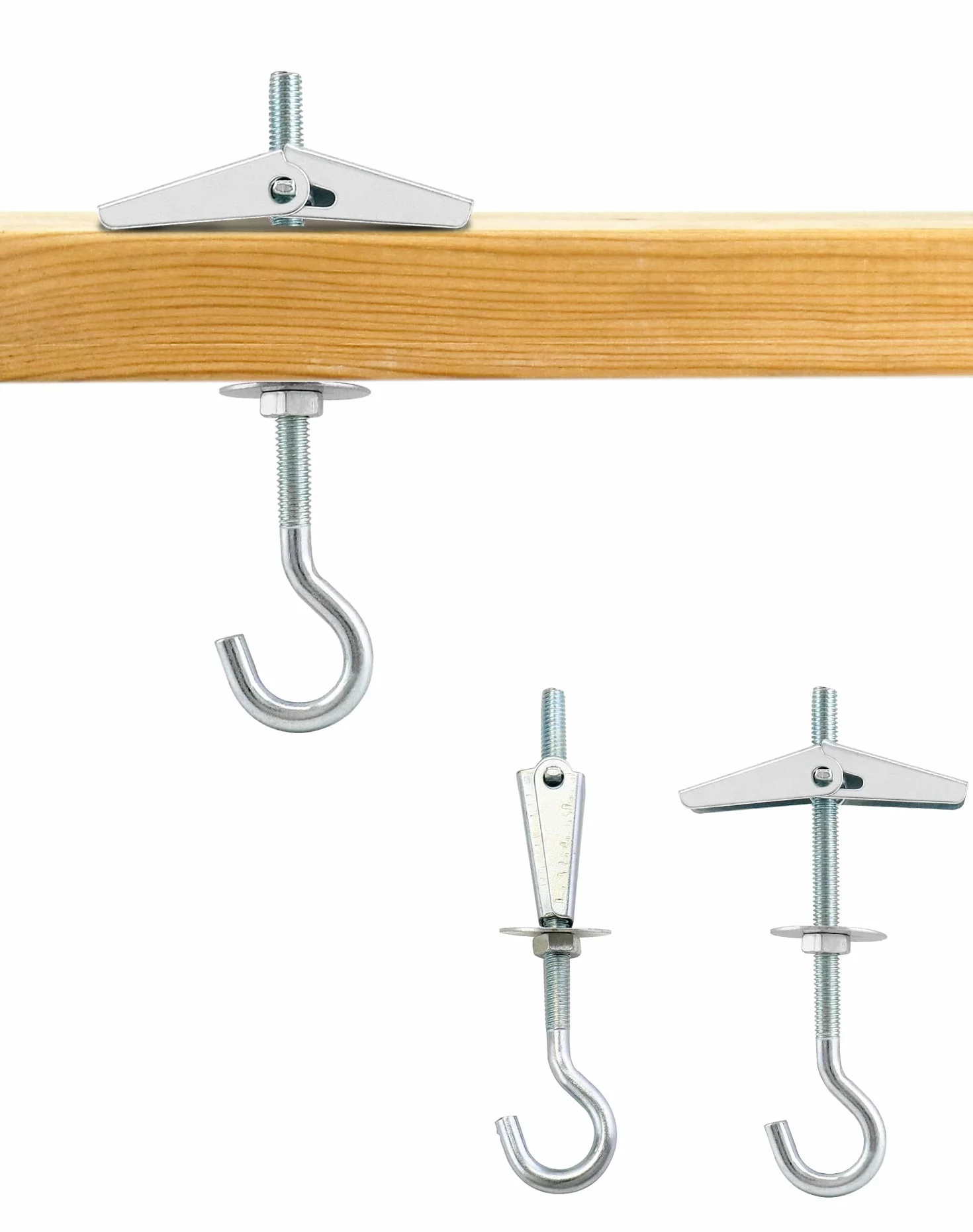 Tasselli A Molla Con Gancio M5x90mm Acciaio Al Carbonio 12 Pezzi