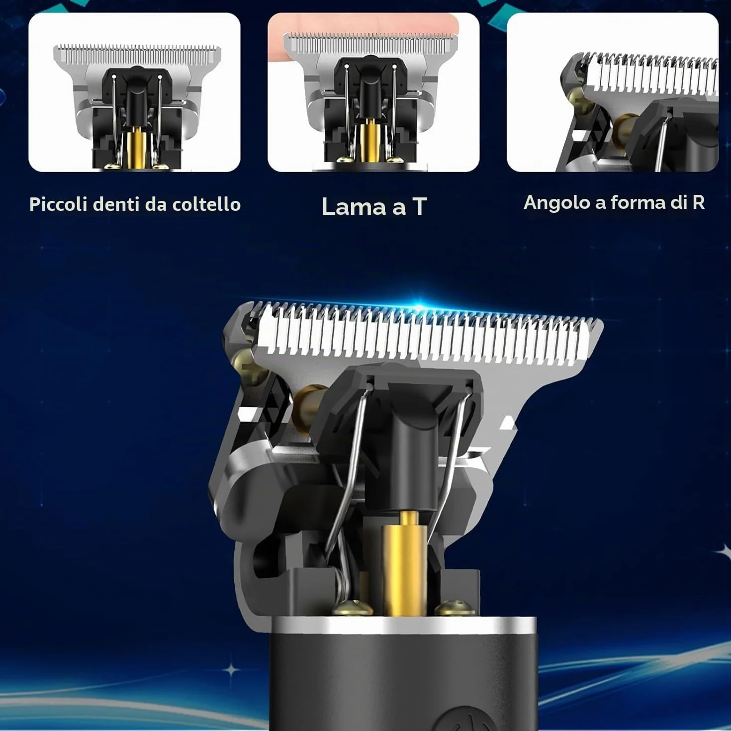 Tagliacapelli Professionale Barba Trimmer Kit Con USB Ricaricabile, Impermeabile, Schermo LCD per Uomo, Bambini, Adulti, Barbiere