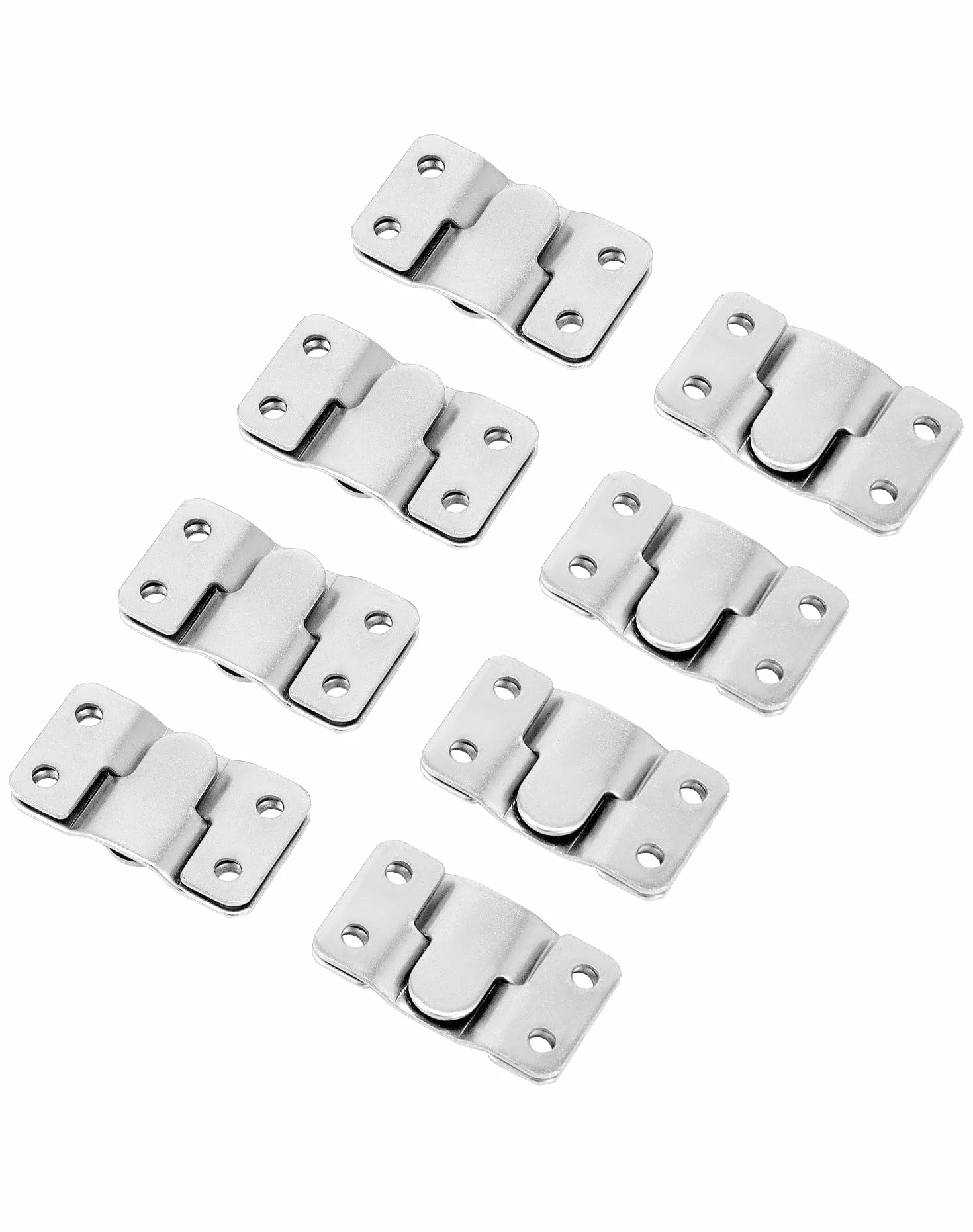 Ganci ad Incastro in Ferro Zincato 8 Paia 54x30 mm QWORK