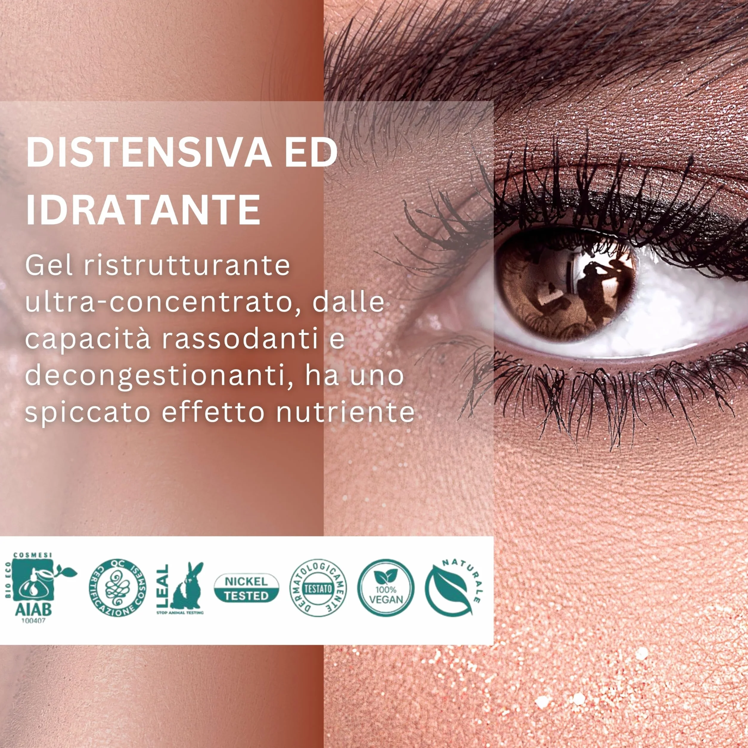 Gel Contorno Occhi Lifting - 15ml - Con Kigelia, Quillaia e Estratti Vegetali ad Azione Tensore - Riduce Borse e Rughe d’Espressione - Texture Leggera e Idratante - Made in Italy