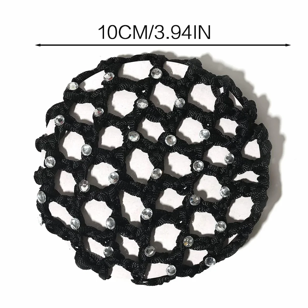 5 Pezzi, Retina per Capelli Chignon, Bambina con Perline, Ballet Bun Net, haarnetz, Accessori per i Capelli,con Strass