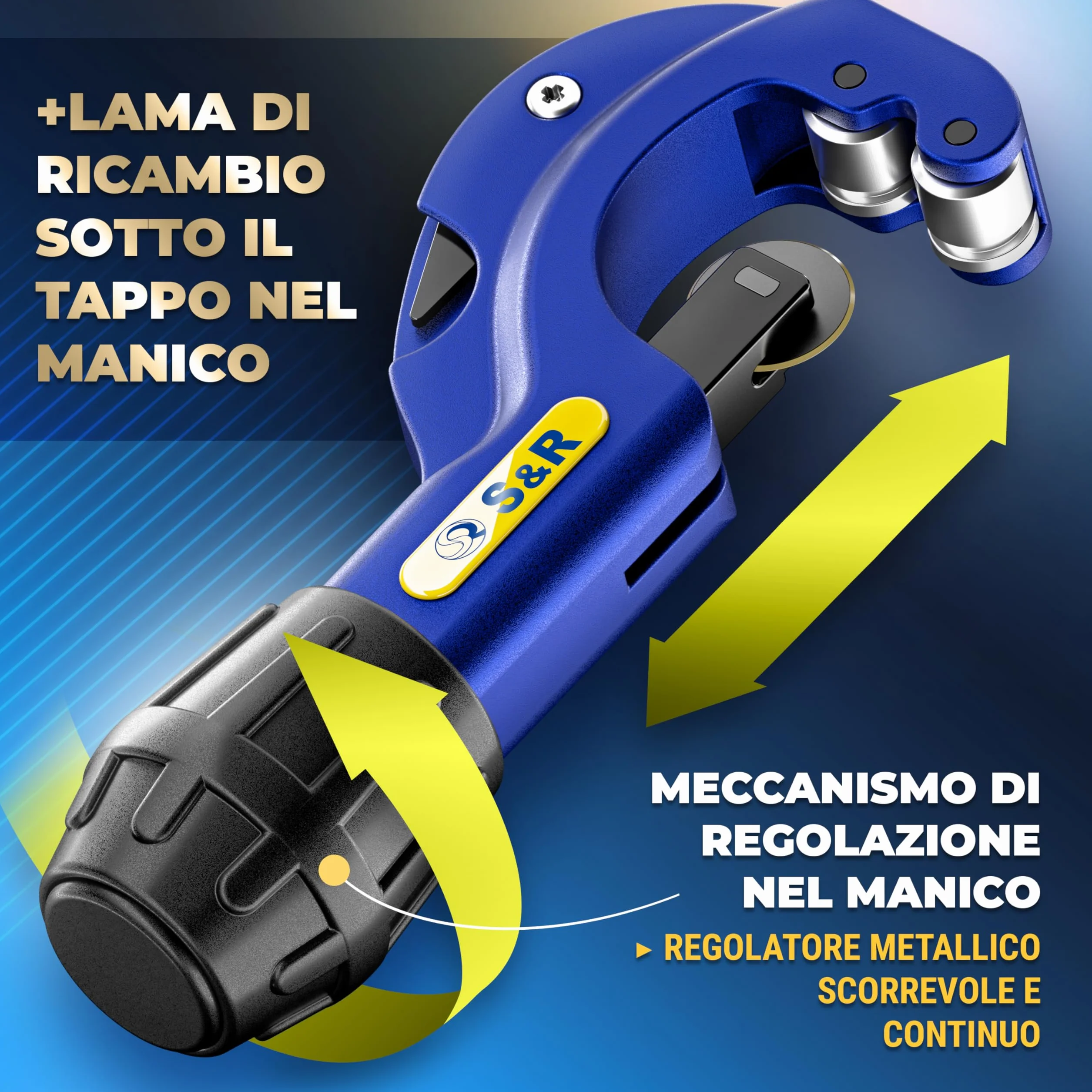 S&R Tagliatubi Fresa per Tubi Rame Alluminio Plastica Multistrato 3-32 mm Pipe Cutter