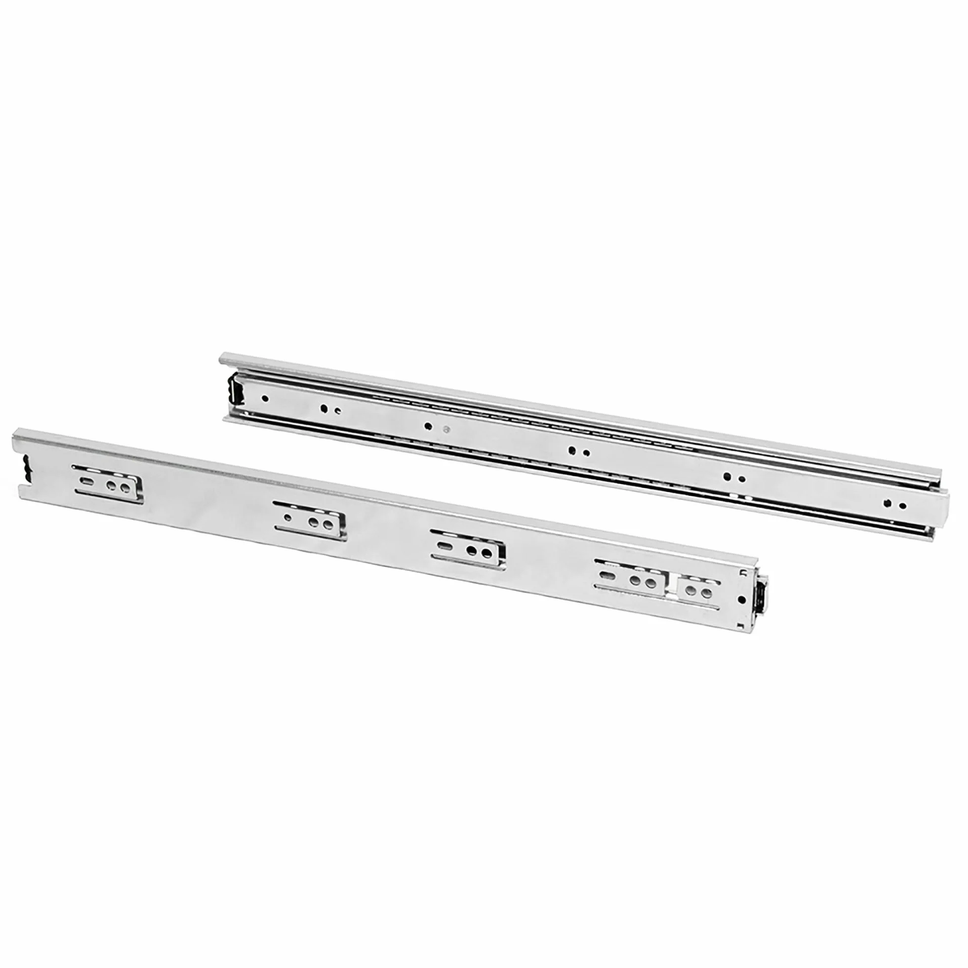 Emuca Guide/Binari con Cuscinetti a Sfere ad Estrazione Totale per Cassetto, 45 x 350 mm, Zincato