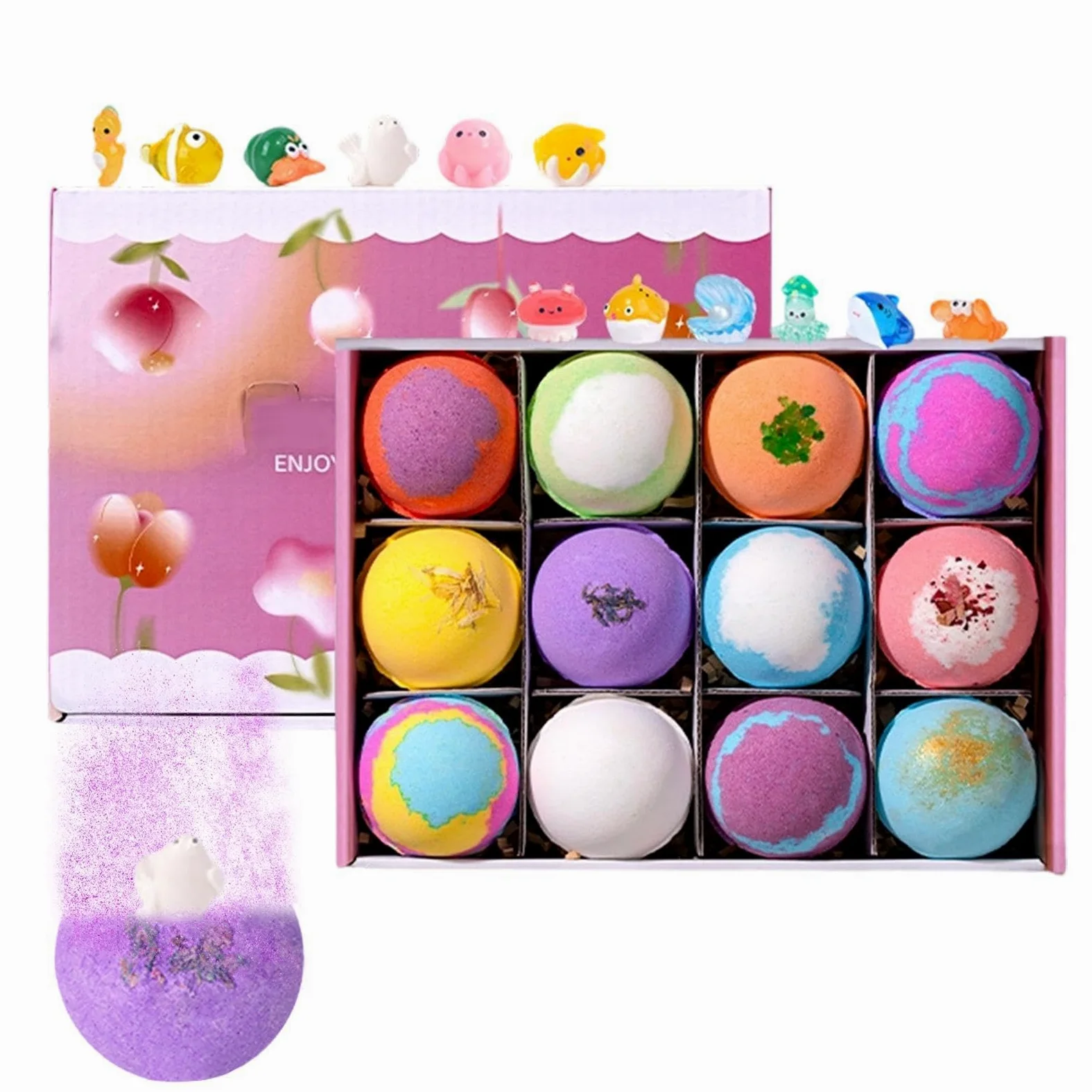 Bombe da bagno a bolle, detergente per il corpo rilassante e colorato, bombe effervescenti da bagno, casa, viaggi, bagno, hotel, relax, regalo per bambini