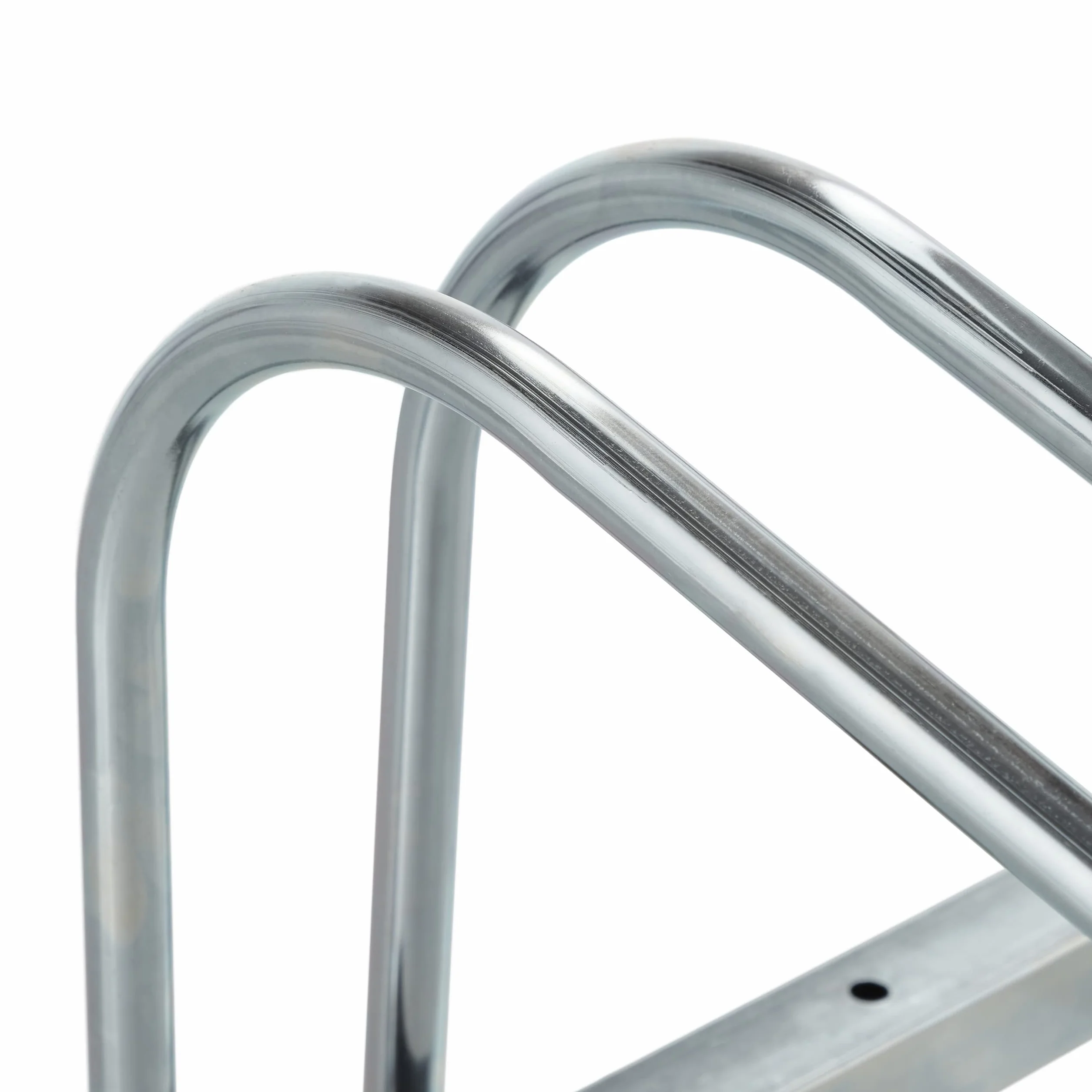 Relaxdays Portabici da Terra, Supporto per 4 Biciclette, Metallo, Argentato