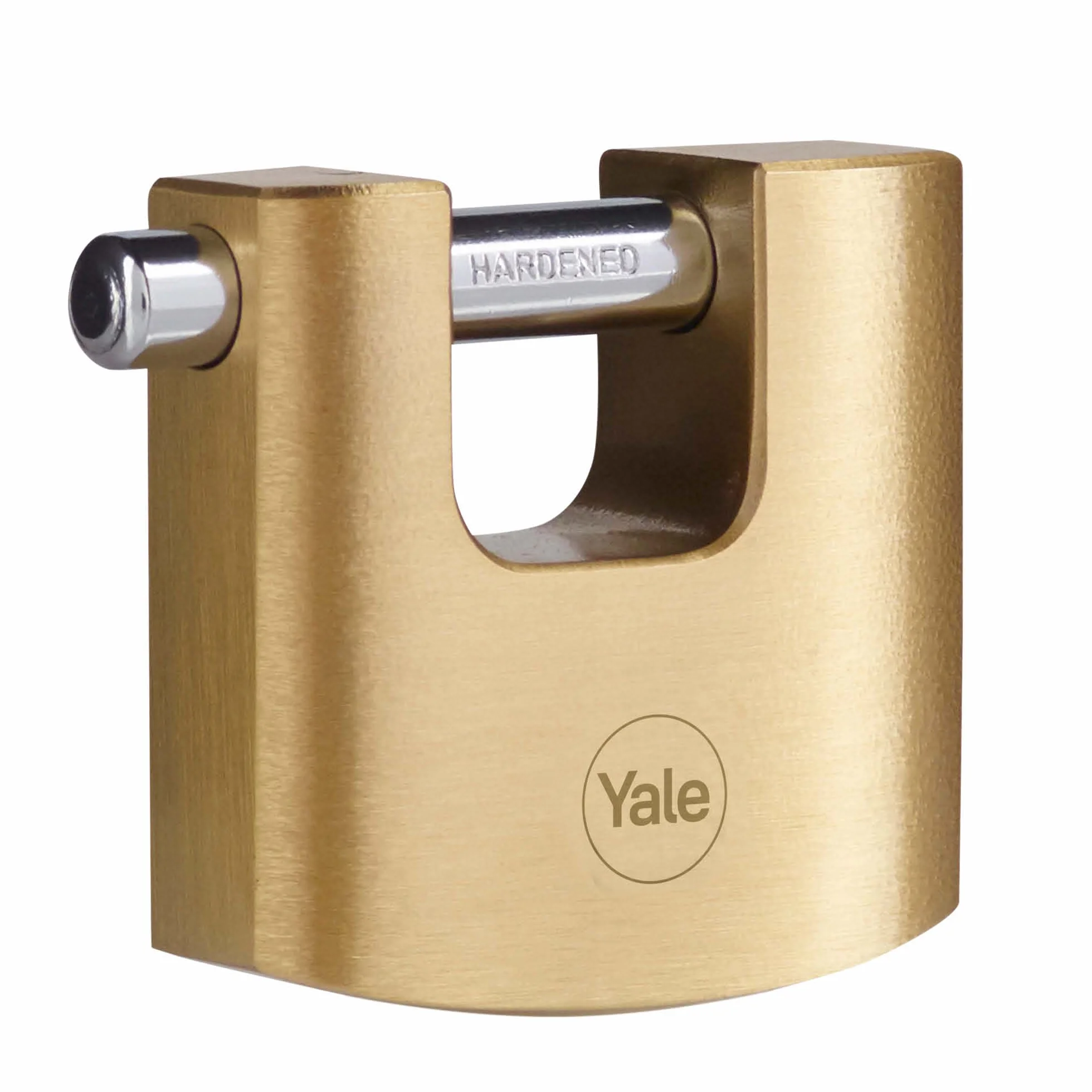 Yale Lucchetto Rettangolare Ottone Alta Sicurezza Y114B/60/114/1 con Arco Acciaio Temprato 3 Chiavi