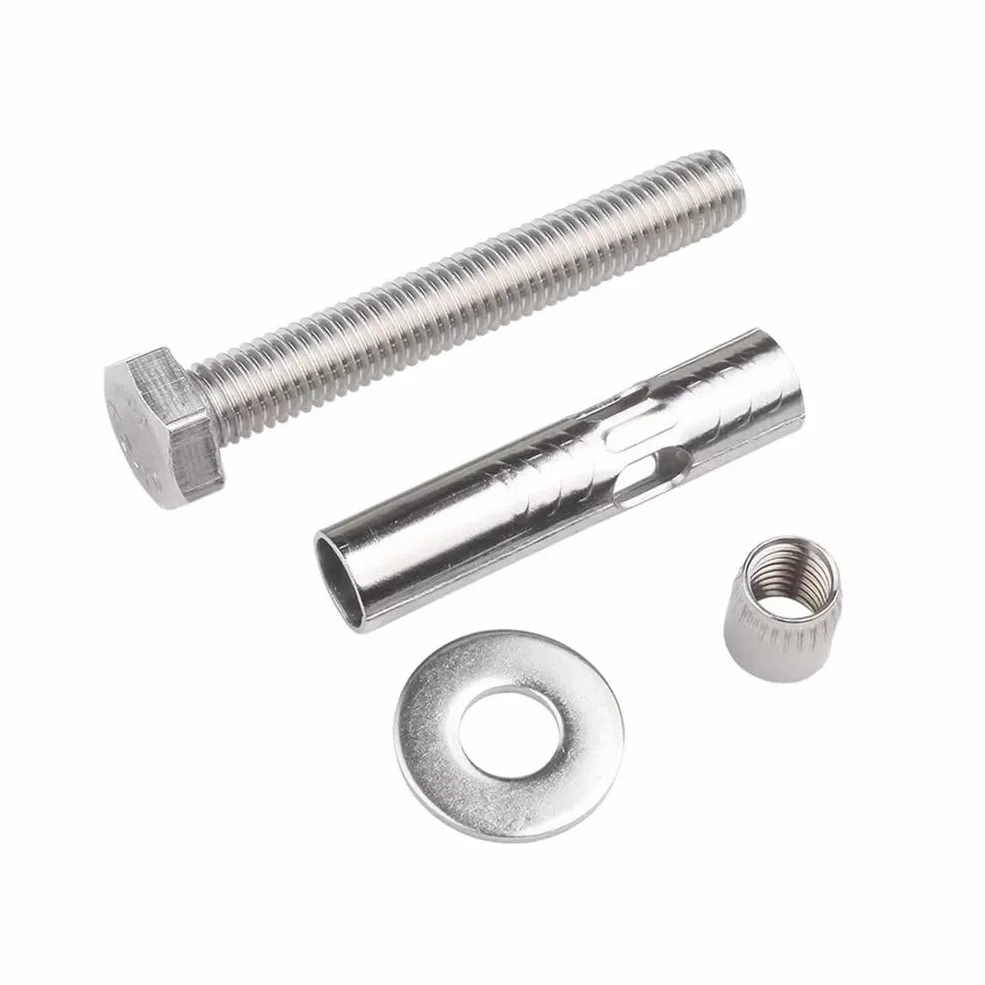 Bulloni di Espansione Testa Esagonale 304 Acciaio Inossidabile M8x80mm 3 Pezzi