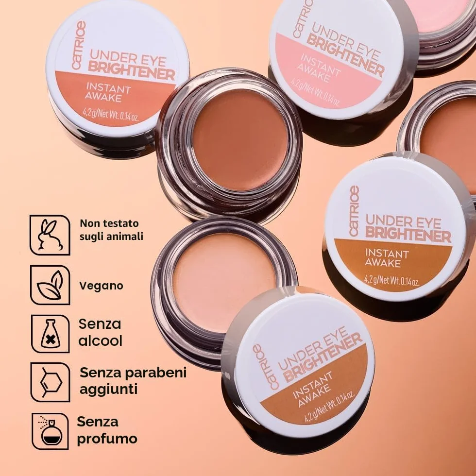 Catrice Under Eye Brightener Illuminante Contorno Occhi, curativo, risultato immediato, schiarente, naturale, brillante (4.2g)