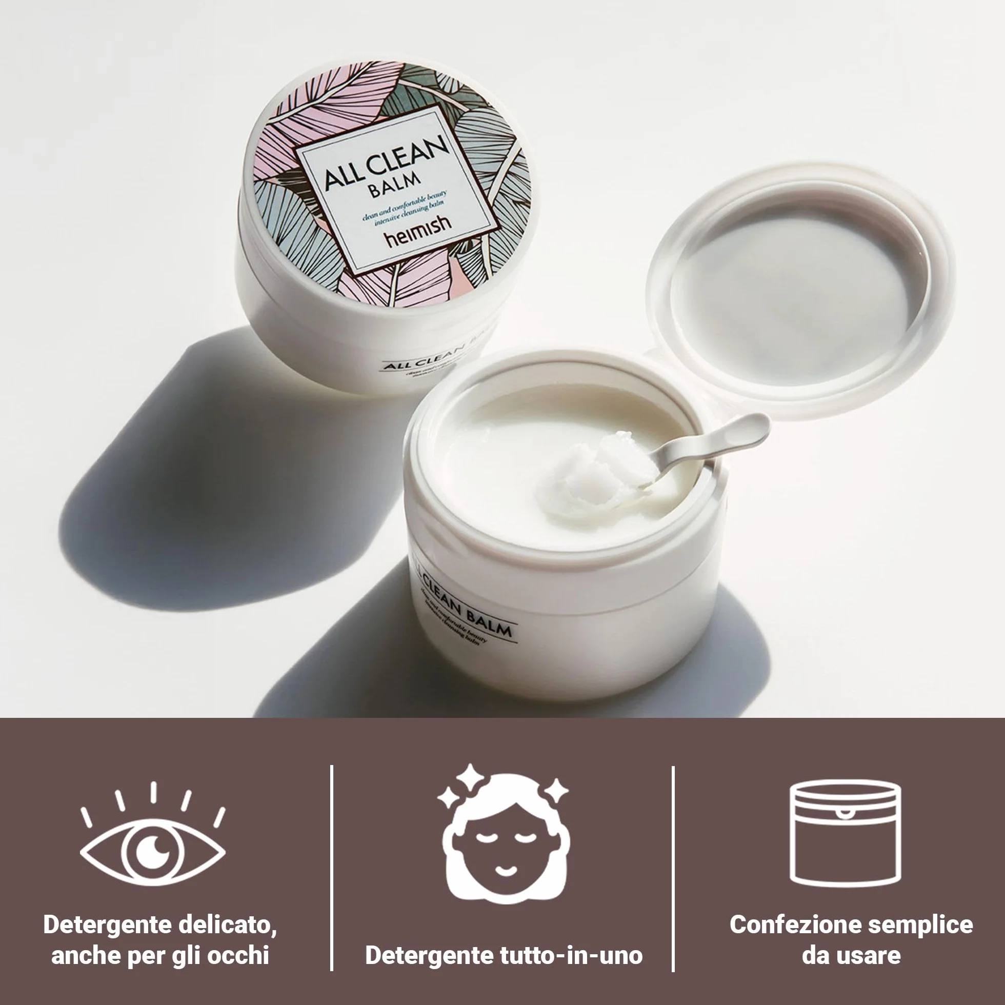 HEIMISH All Clean Balm 4.0fl.oz/120ml - Balsamo detergente multiuso | Struccante, Detergente per il viso, Cura dei punti neri, Idratante | Olio aromatico naturale, formula da balsamo a olio