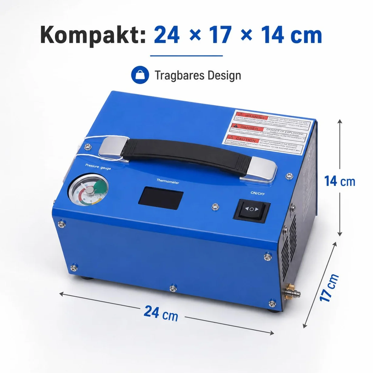 PCP Compressore Automatico 4500psi 300 bar 250W Auto Stop Pompa ad Alta Pressione
