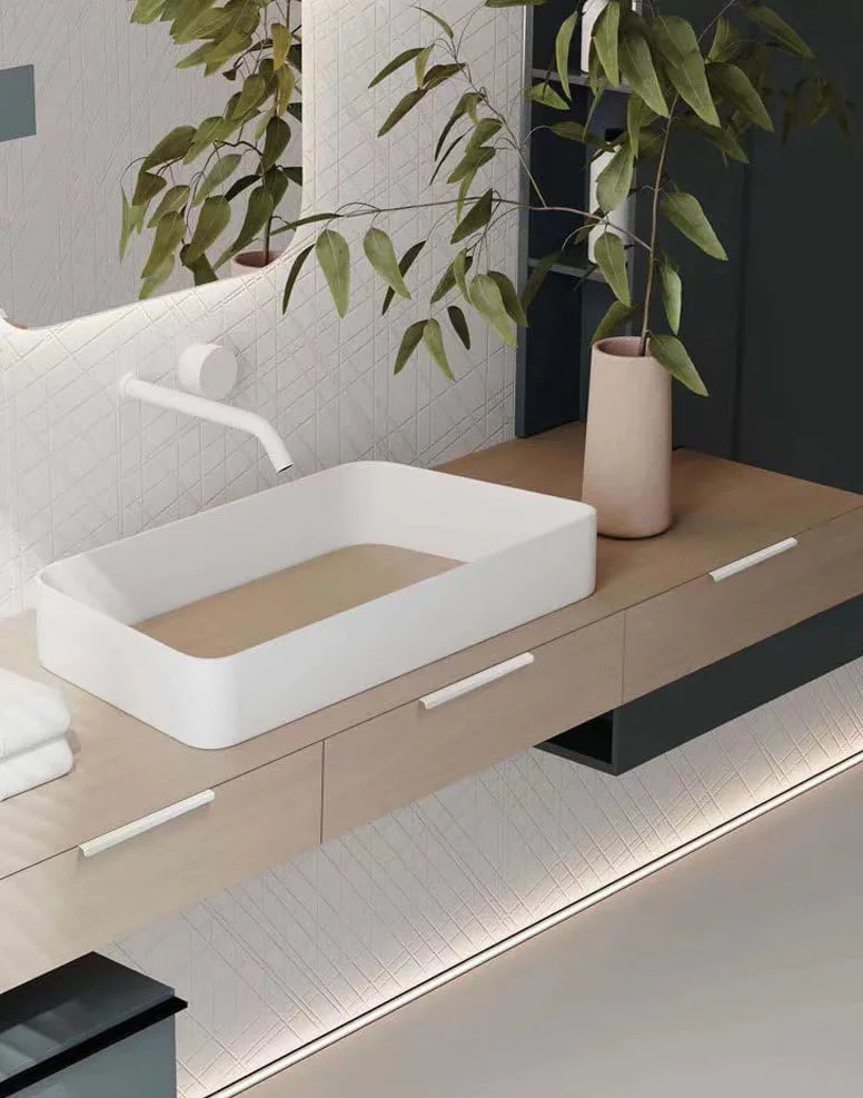 Maniglie per mobili invisibili 8 cm Bianco 4 pezzi con bordo arrotondato