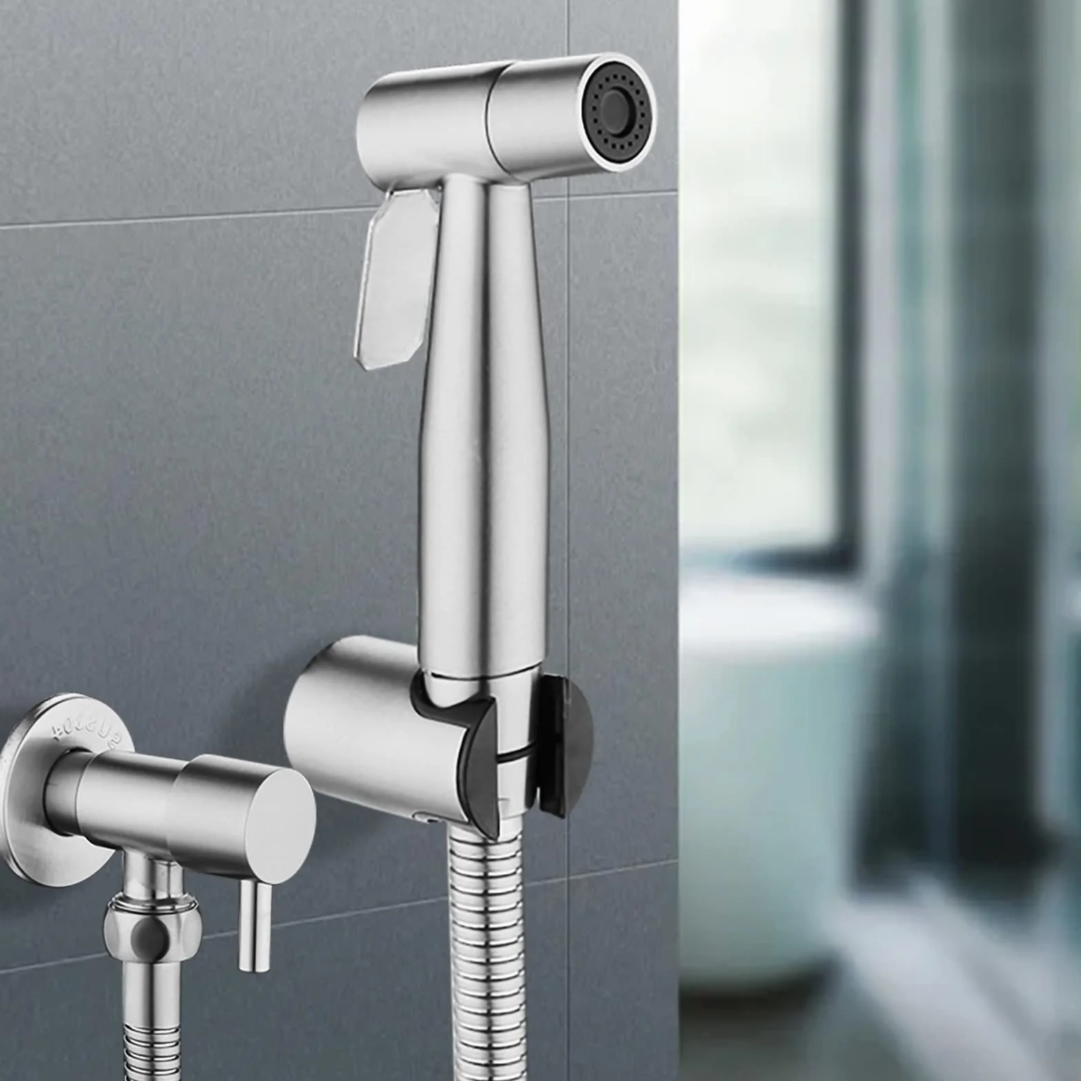 LOSCHEN Kit spruzzatore per bidet in acciaio inox per WC Shattaf accessorio bagno