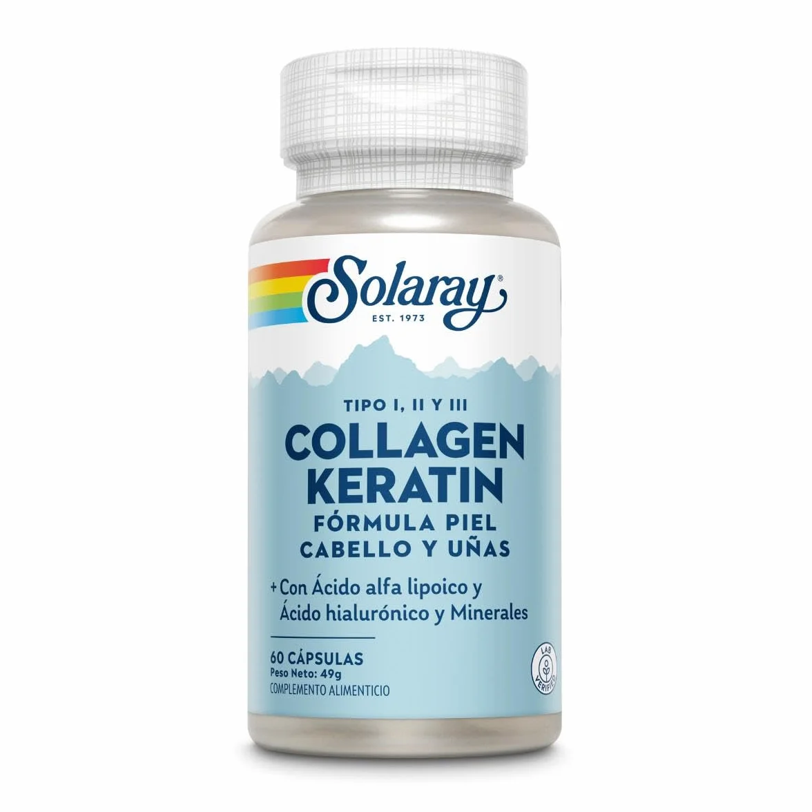 COLLAGEN KERATIN fórmula piel cabello y uñas 60 cápsulas