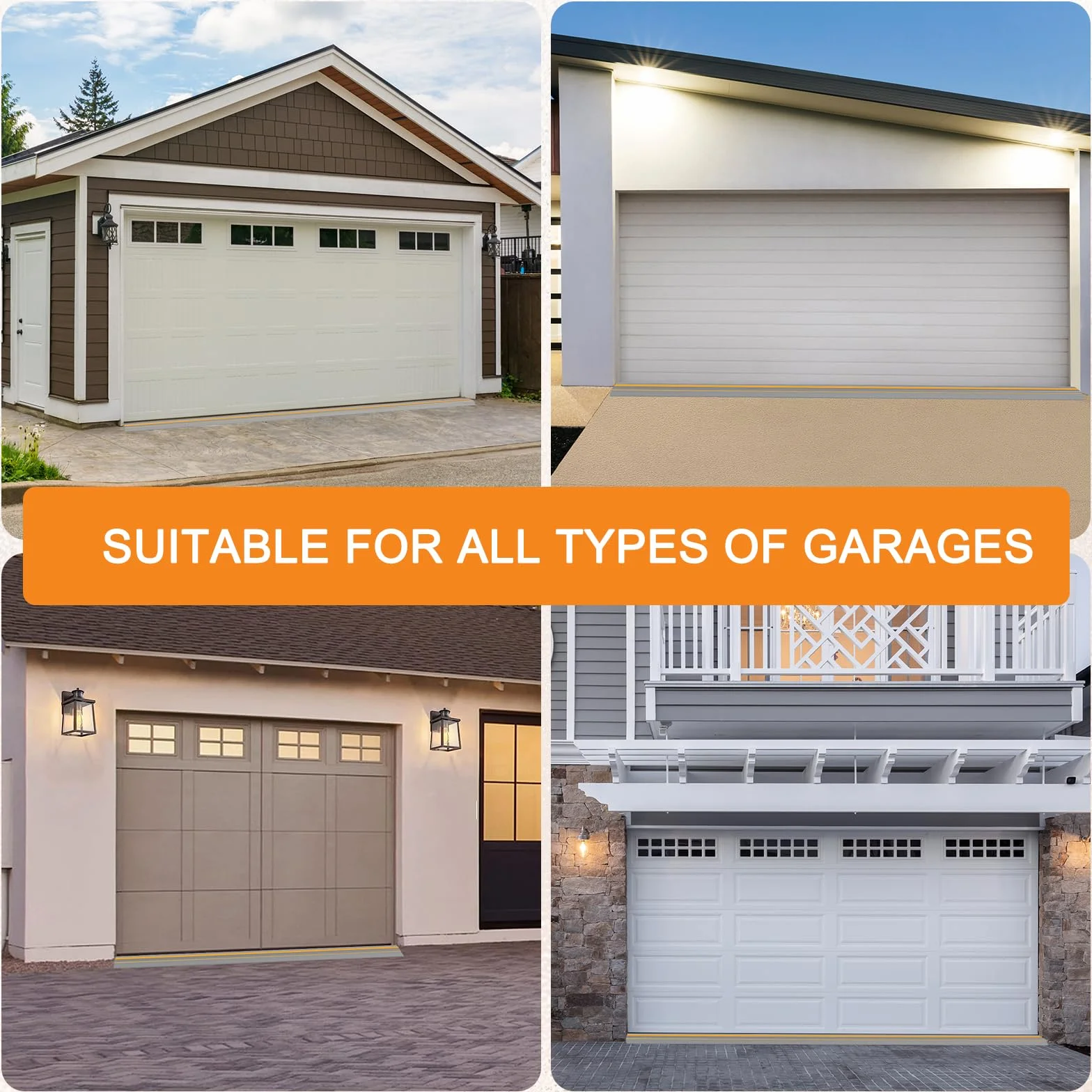 Guarnizione Porta Garage Universale Grigio 6m×100mm×25mm Striscia di Soglia