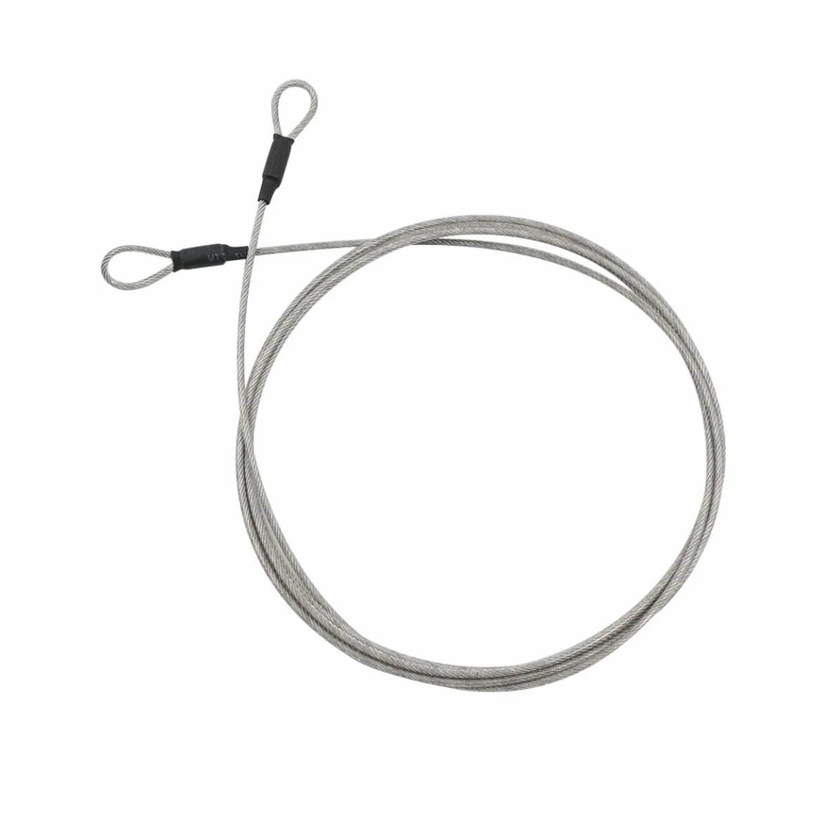 Cavo in acciaio rivestito antifurto 5 mm x 3 m con occhielli per bicicletta e mobili da giardino