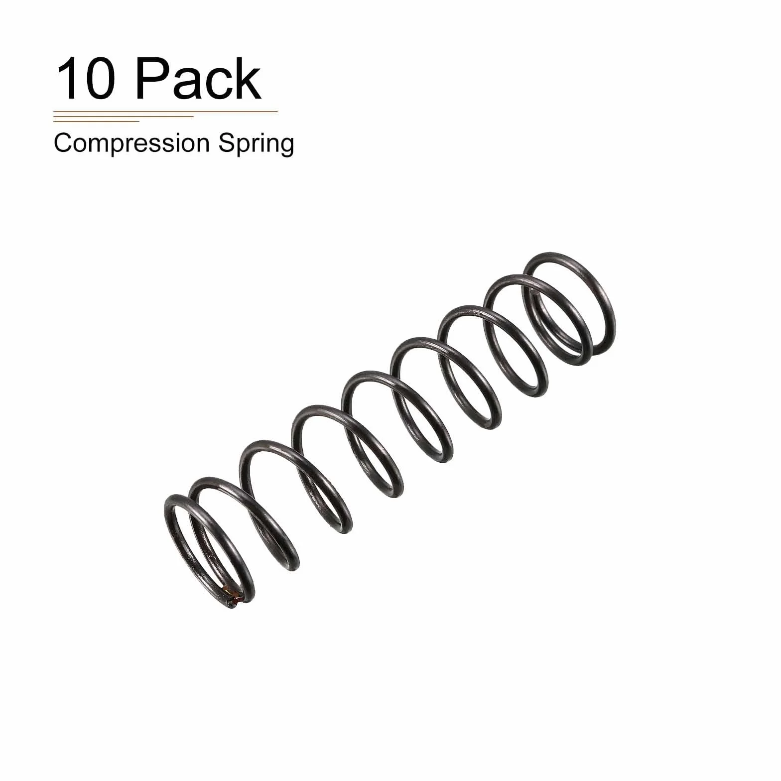 Molla Compressione 1.2x14x50mm Acciaio Nero 10pz