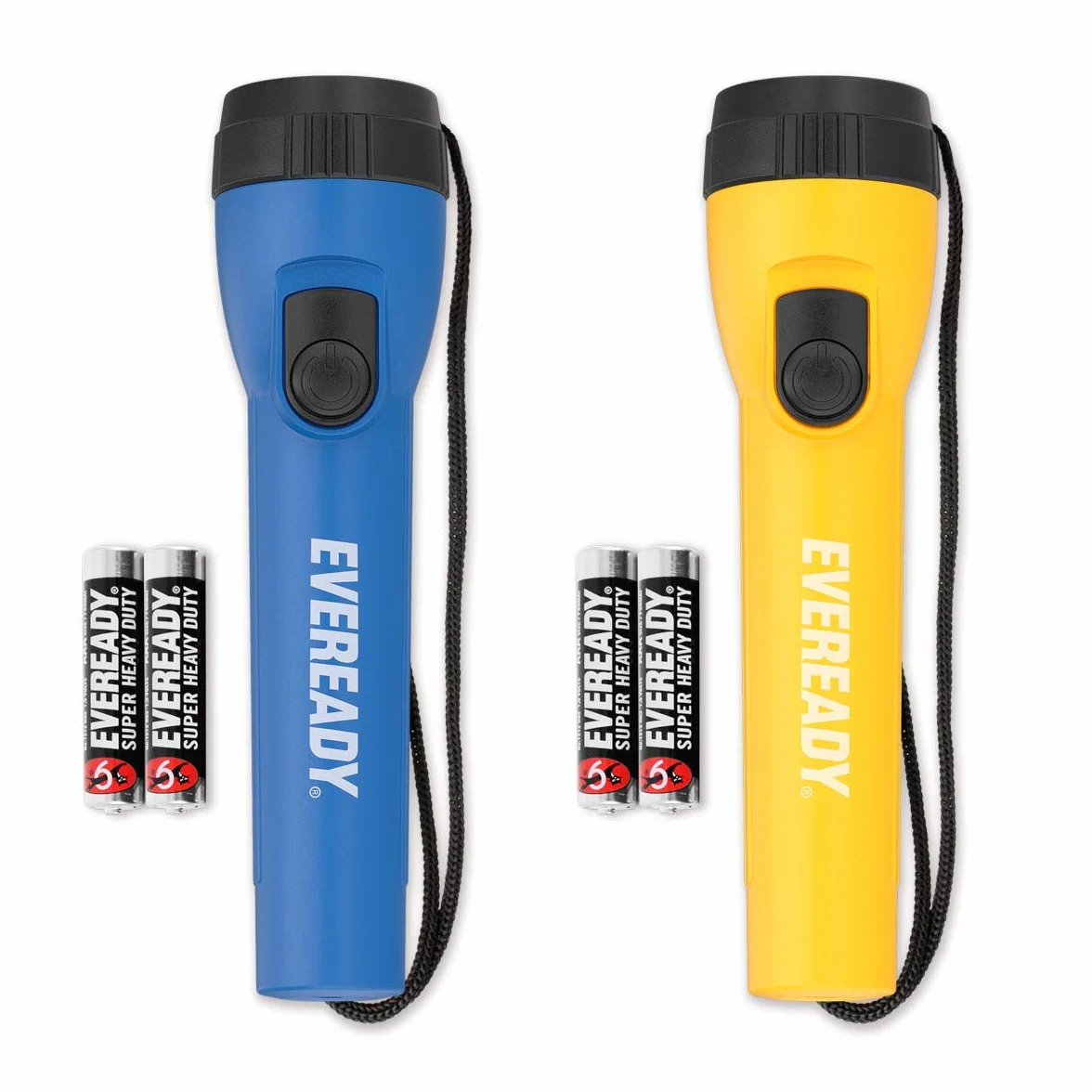 Energizer Eveready Torcia LED Confezione 2 Super Luminosa Flashlight Resistente Acqua Campeggio Outdoor Emergenza 4 Batterie AA