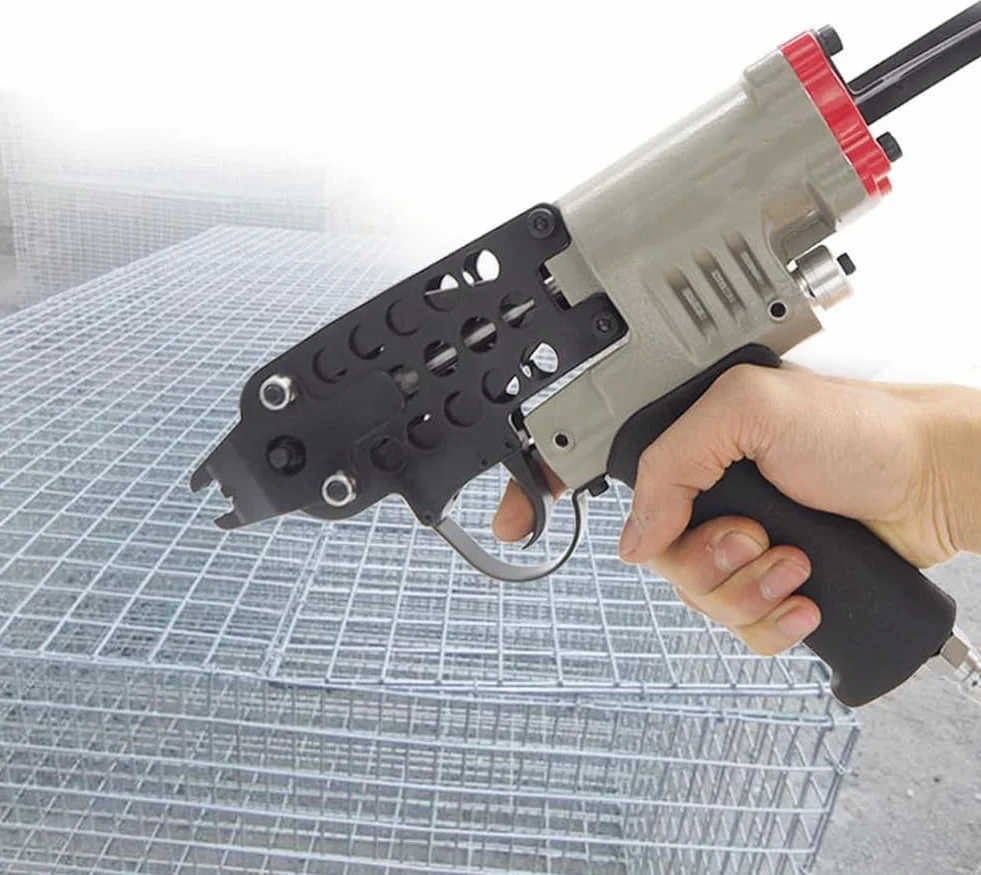 Pinza pneumatica per anelli a C 3,2-10 mm Pistola ad anello per cavi elettrici gabbie recinzione