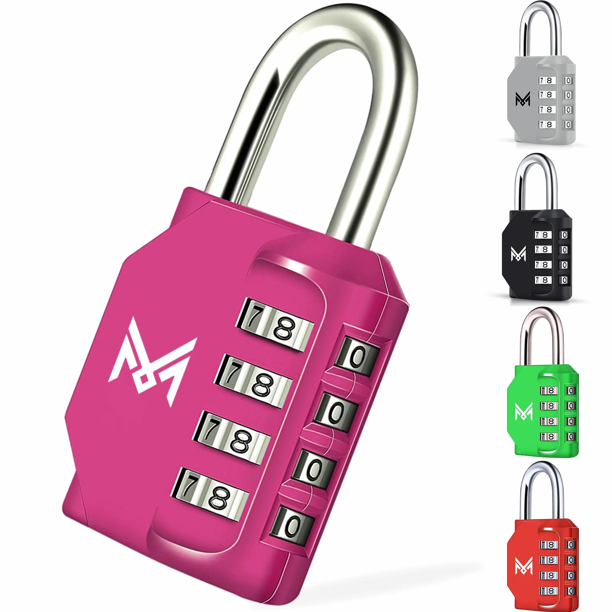 MERCURYAL Lucchetto Combinazione Impermeabile 4 Cifre per Armadietto Palestra Rosa