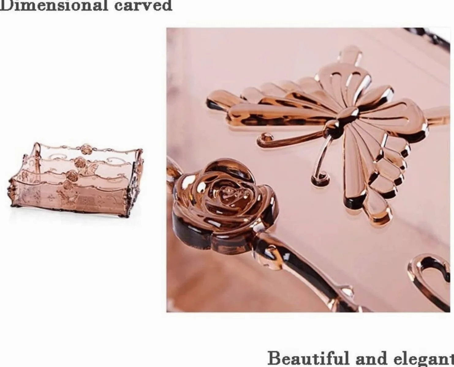 Porta Trucchi,Toeletta Scatola Cosmetica Trasparente da Tavolo Scatola per Rossetto Scatola per Rifinitura Organizzatore per Trucco Multifunzione(Black)
