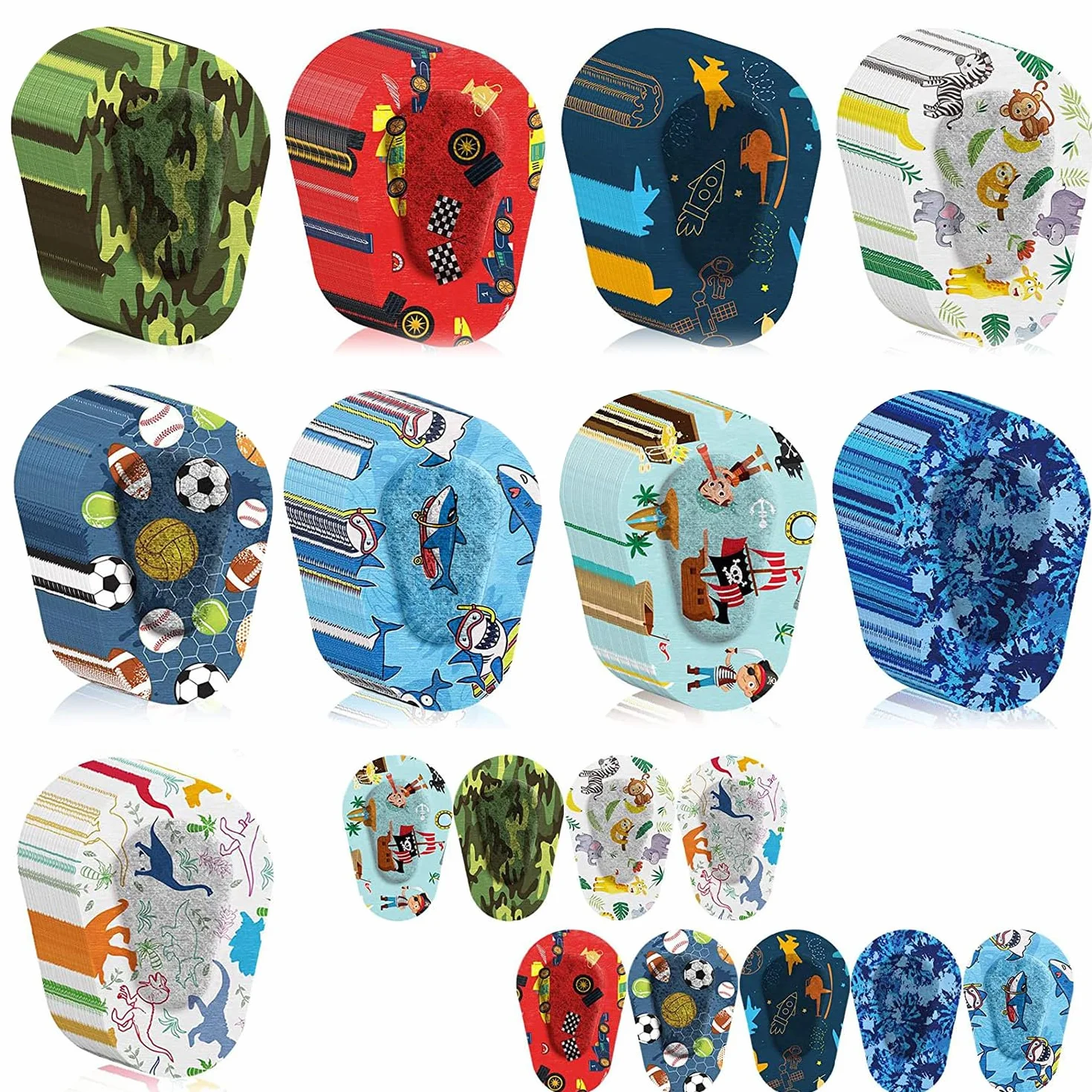 90 Pezzi di Bende per Gli Occhi, Benda Adesiva Sull'Occhio per Bambini Benda Adesiva in Cotone per Bloccare la Luce Estiva per Bambini (9 Stili)