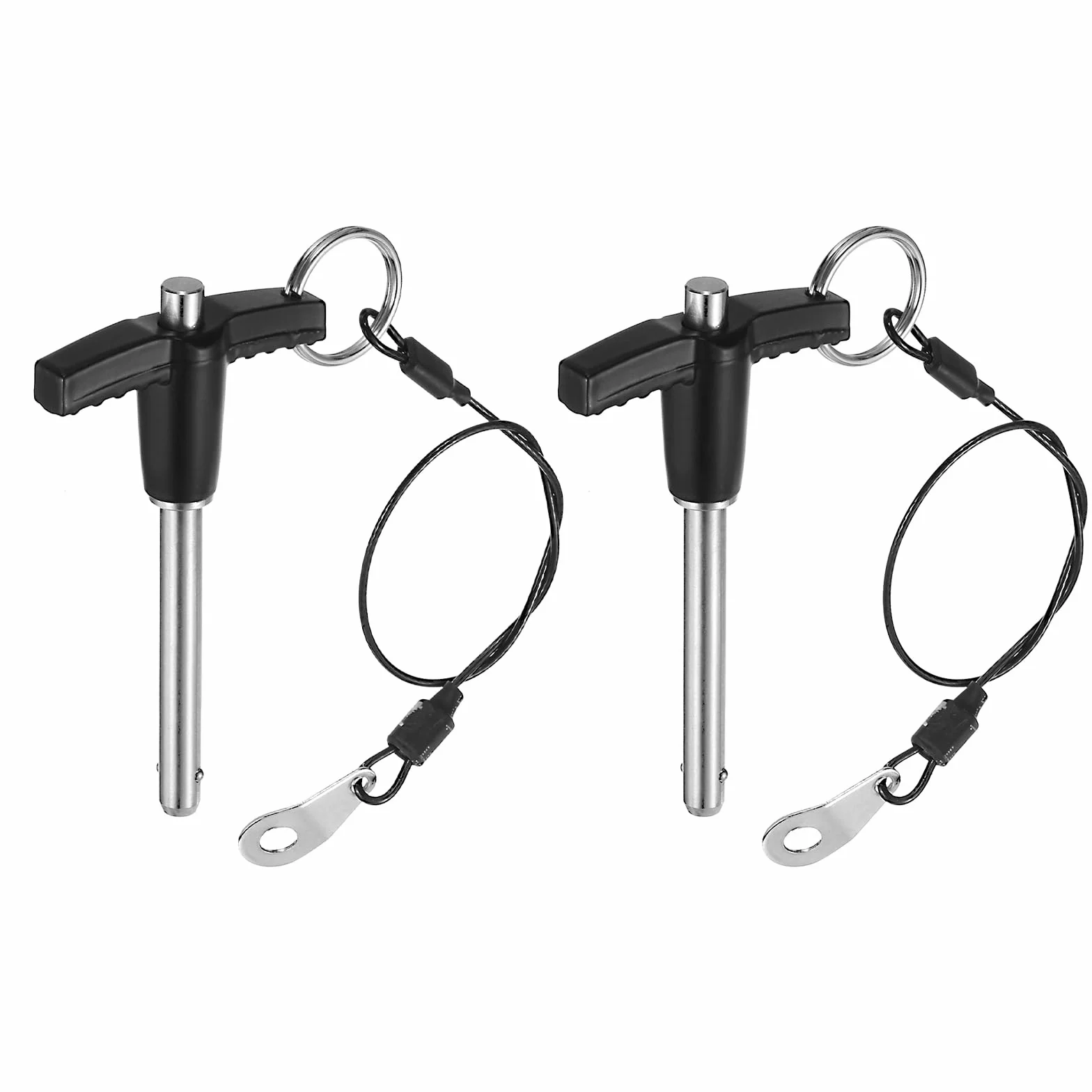 QUARKZMAN Pin di Blocco a Maniglia a T 6mm x 40mm Acciaio Inossidabile Rilascio Rapido Pulsante 2pz