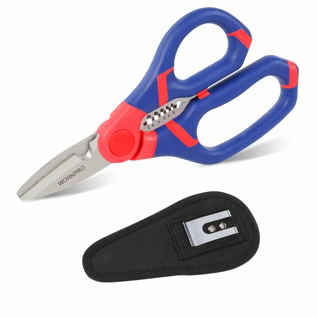 WORKPRO Forbice per Elettricisti 2 in 1 Spelacavi 150 mm