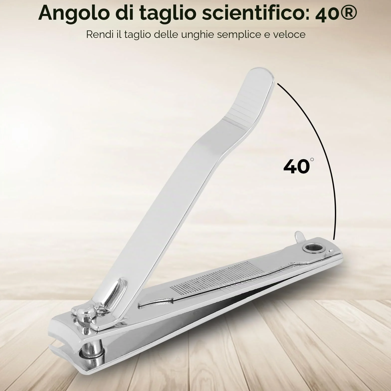 SS INSTRUMENTX 1 Pezzo Tagliaunghie Resistente, Acciaio Inossidabile Taglia Unghie per Piedi per Unghie Delle Mani e dei Piedi, Tagliente, Duraturo Tagliaunghie Uomo & Donna