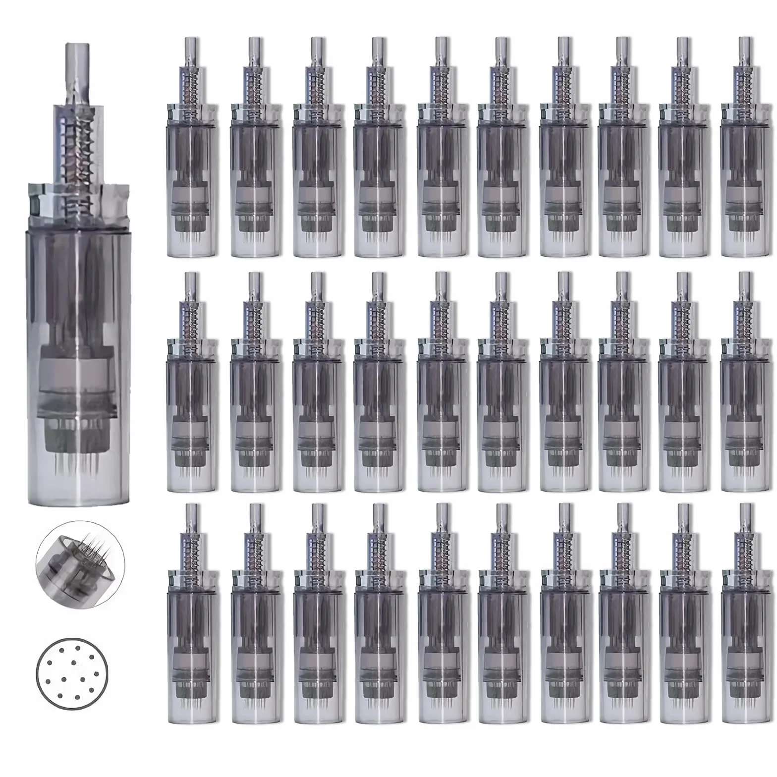 30 Cartucce di Ricambio per Aghi a 12 Pin per la Penna per Microneedling Dr.pen Modello A7, Parti di Ricambio Originali Monouso per Cartucce per Microneedling Accessori per la Cura della Pelle